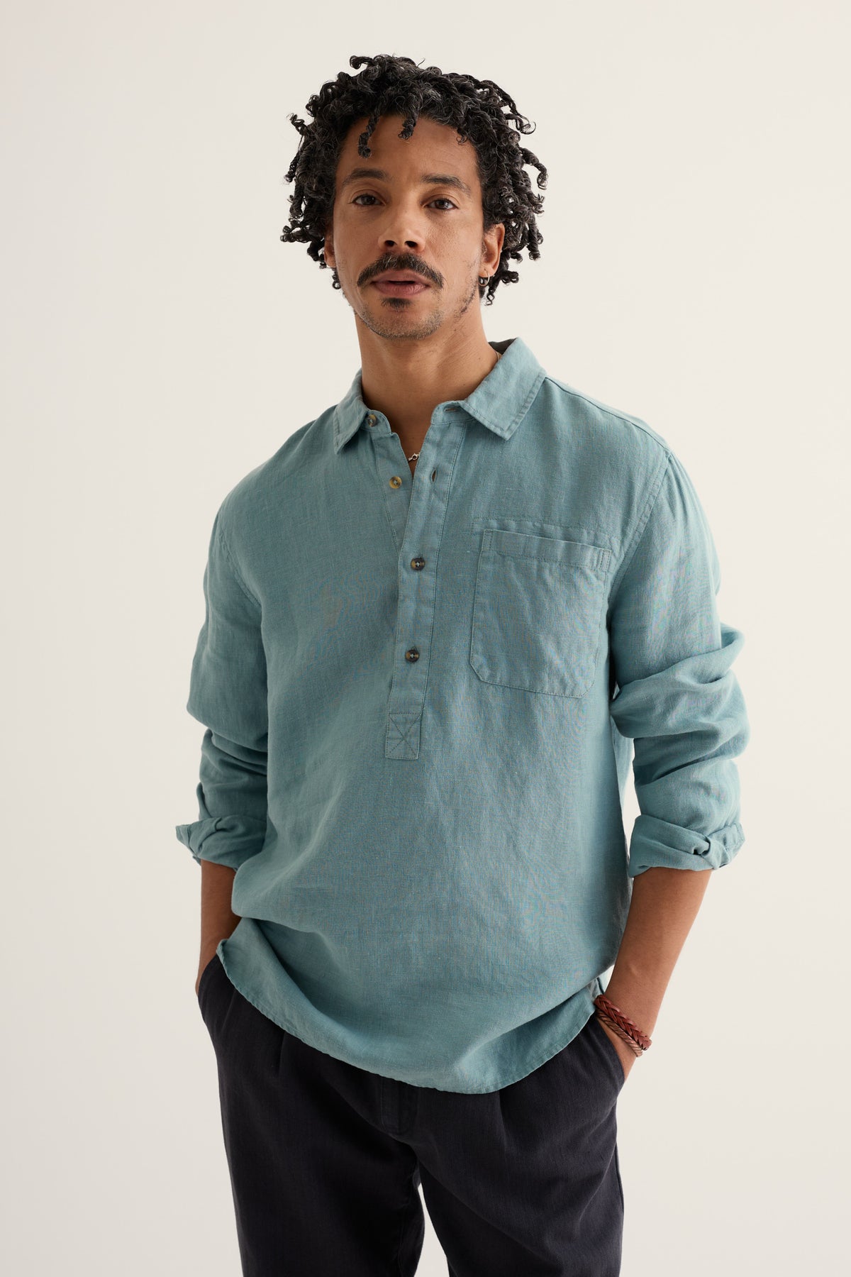 Men's Artist's Linen Shirt