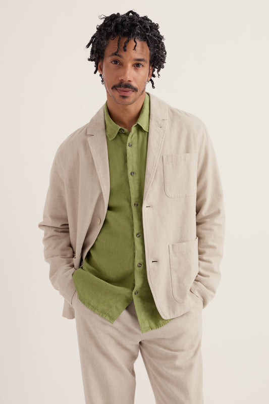 Men's Messack Cotton-Linen Jacket
