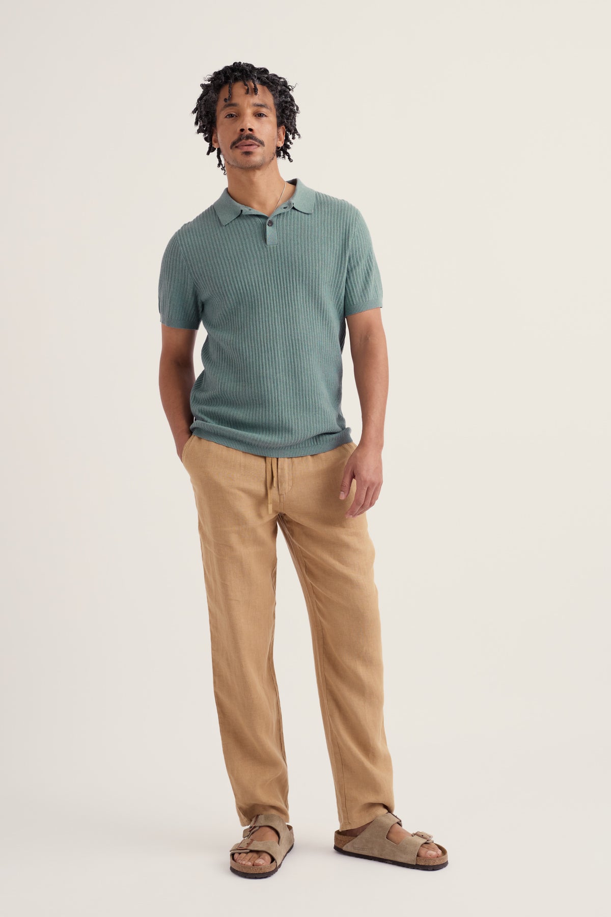 Men's Crewman Linen Tie Waist Trousers