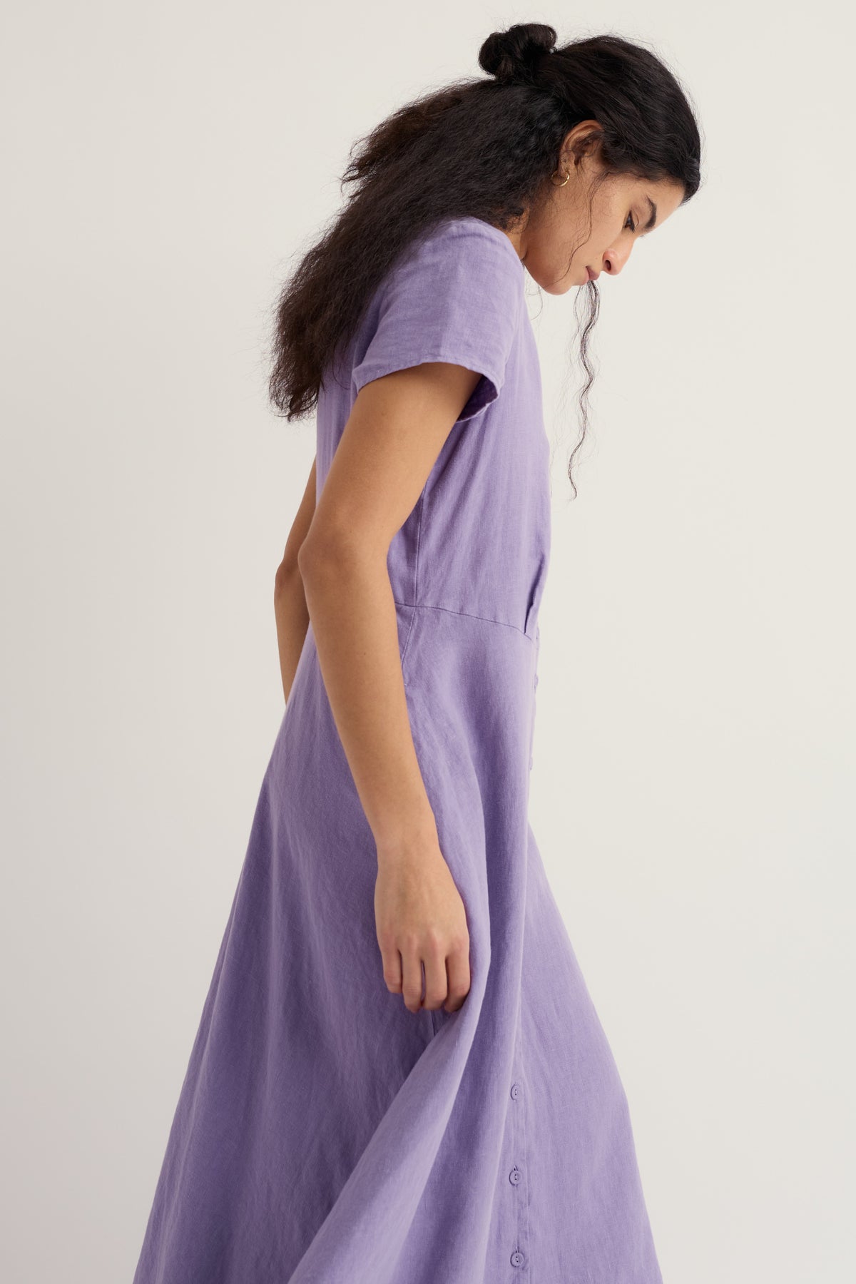 Carved Wood Midi Dress