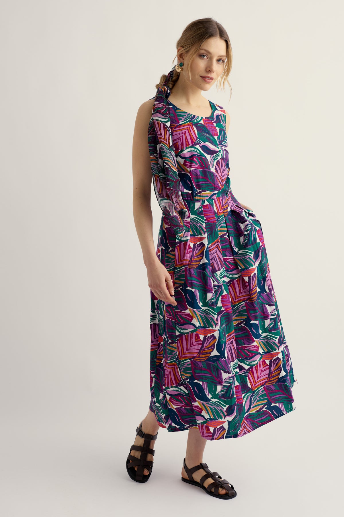 Belle Fit-and-flare Midi Dress