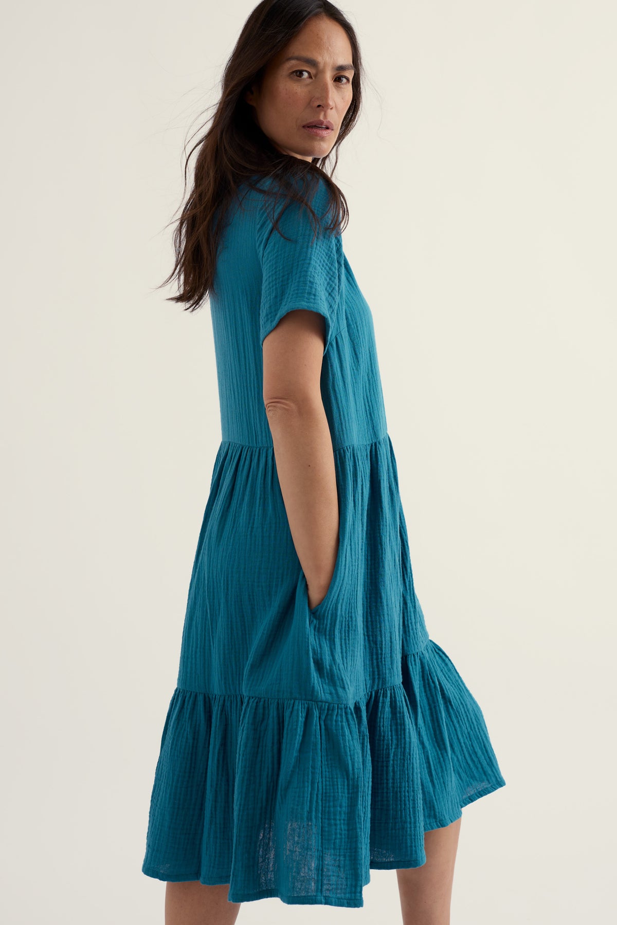 Pebble Comb Double Cloth Dress