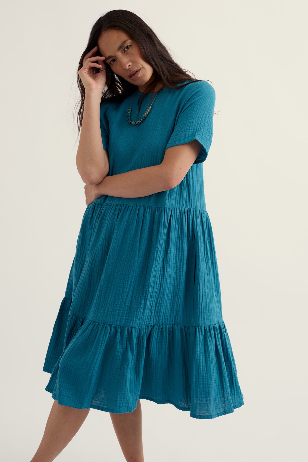 Pebble Comb Double Cloth Dress