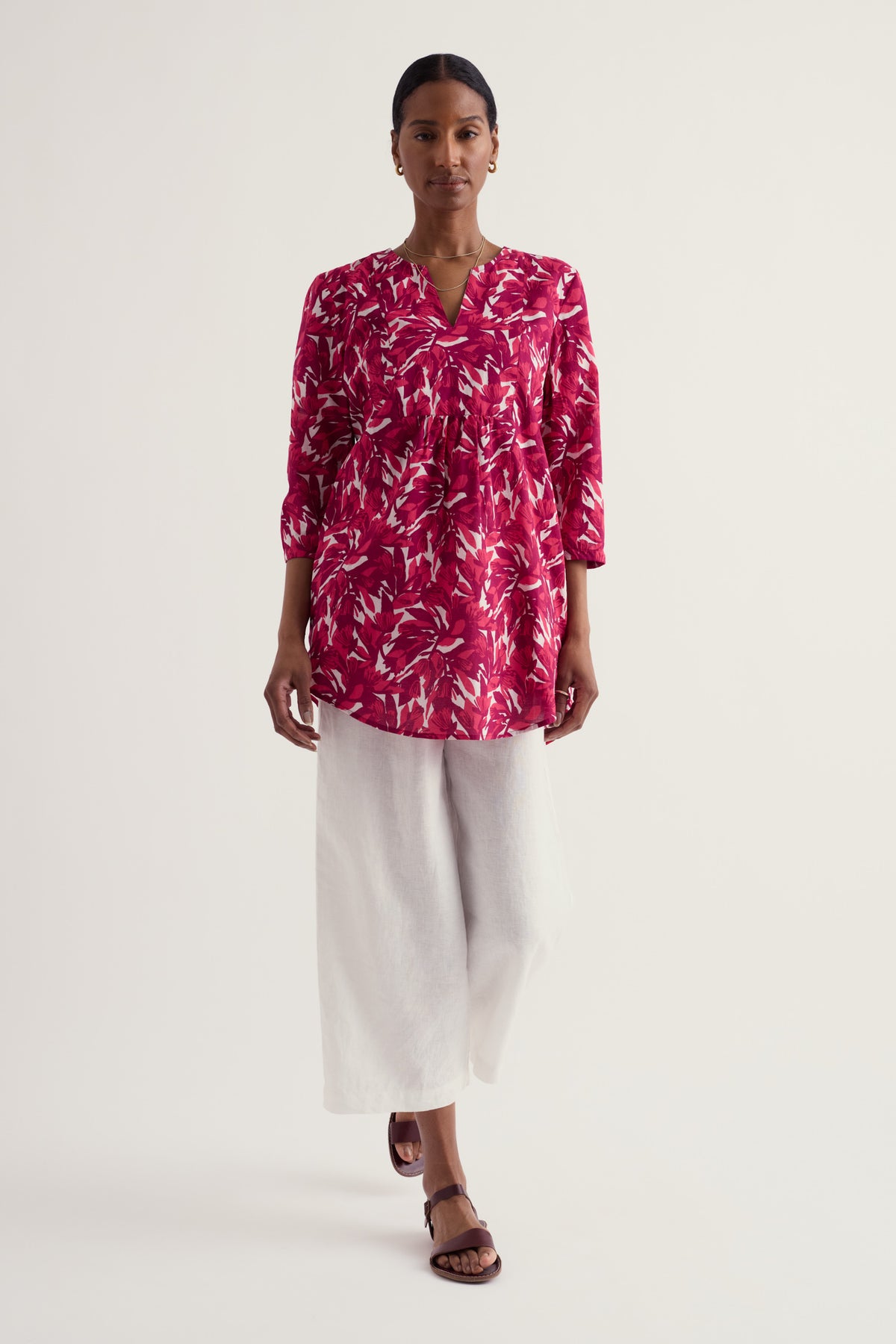 Op Art Organic Cotton Tunic Top
