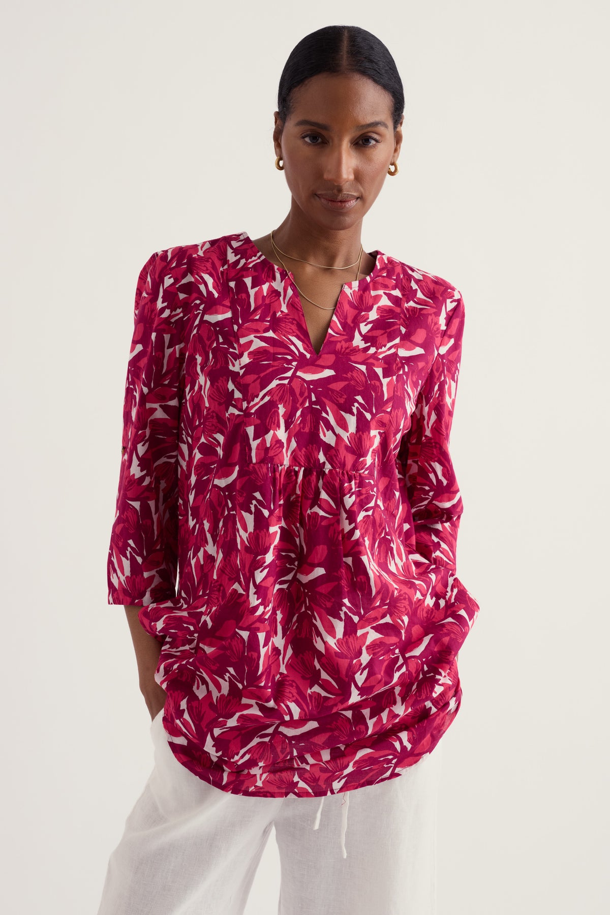 Op Art Organic Cotton Tunic Top
