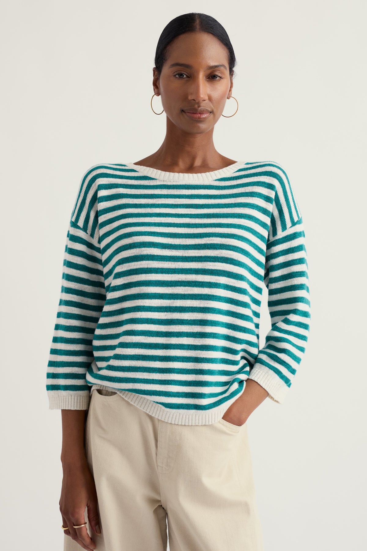 Knavock Striped Jumper Made With Linen & Organic Cotton
