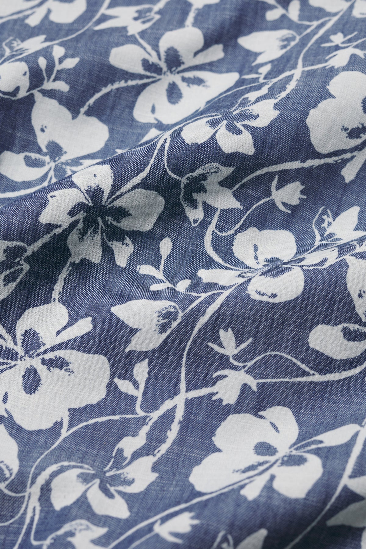 Fox Path Printed Chambray Dress