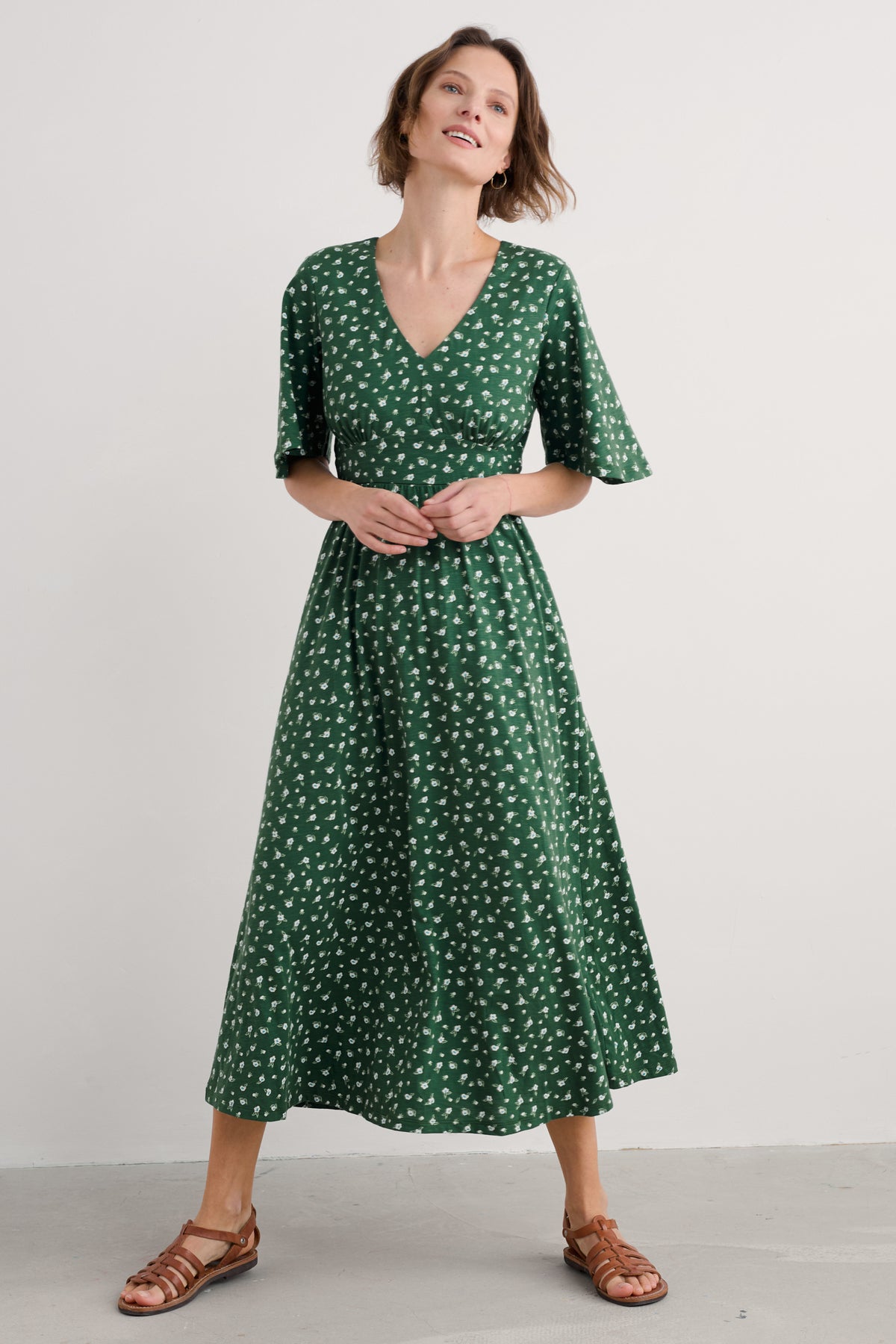 Chateaux Half Sleeve Maxi Dress
