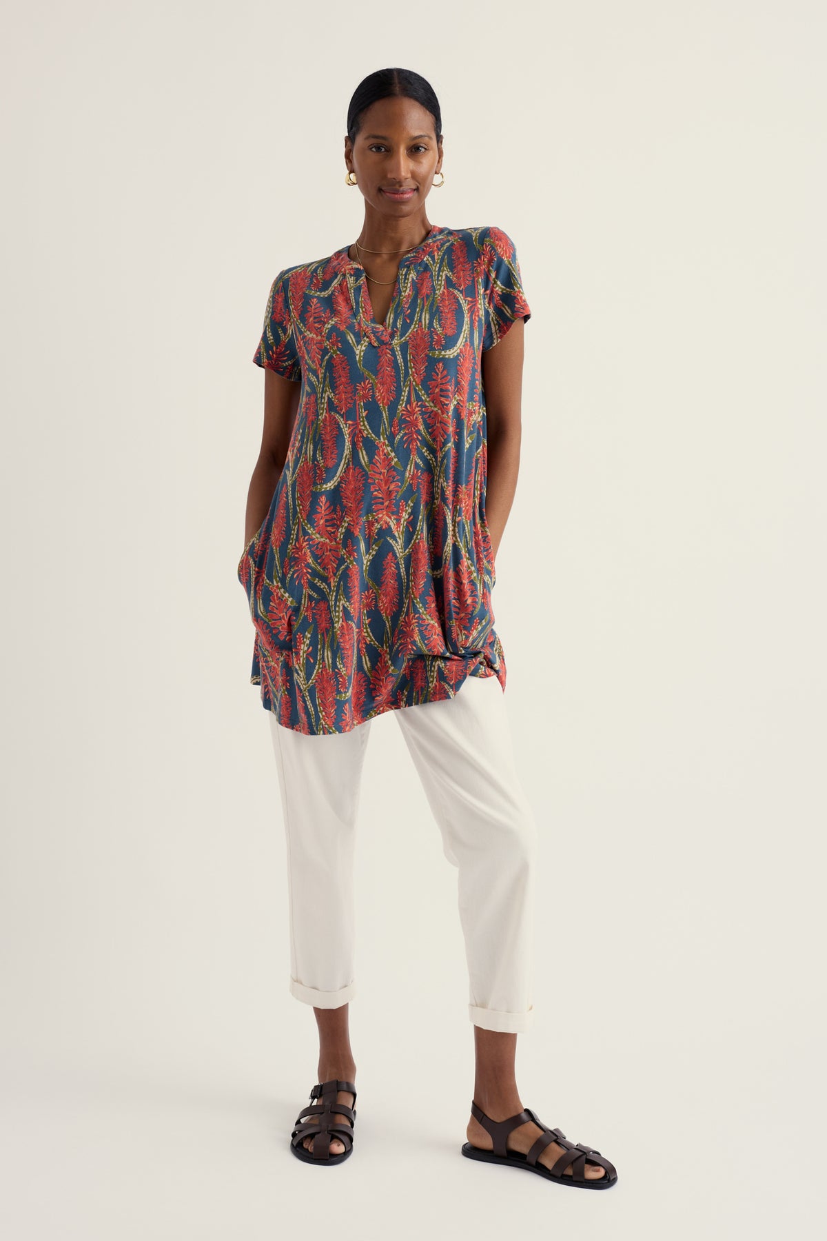 Wreathe Short Sleeve Jersey Tunic