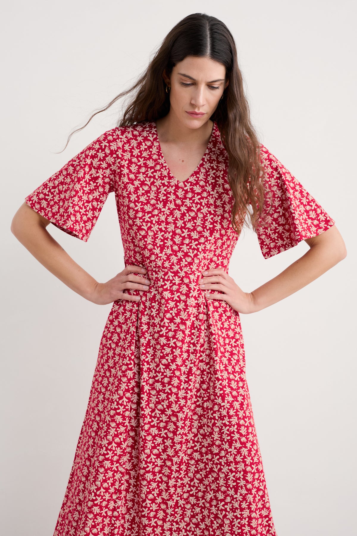 Nancy Jersey Above-Ankle Dress