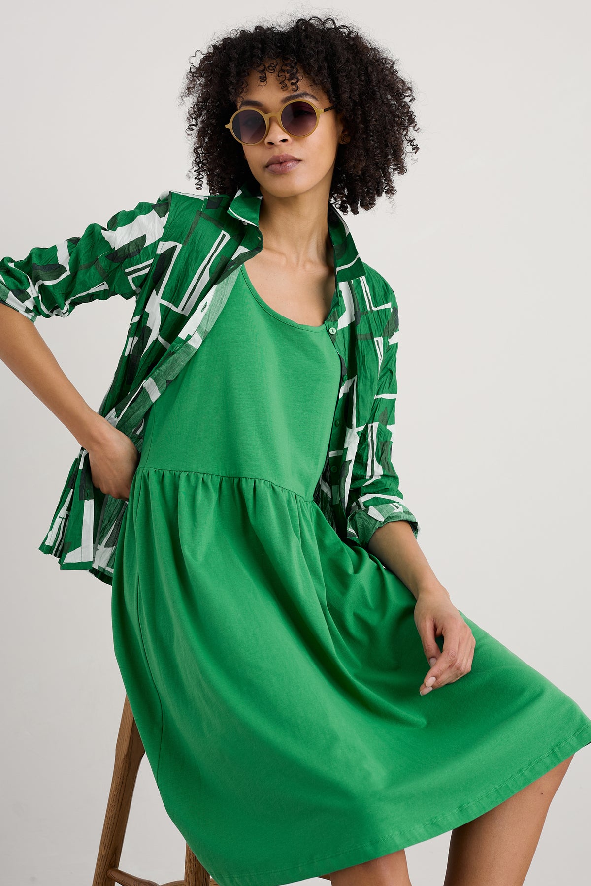 Sun Splendour Dress in GOTS-Certified Organic Cotton Jersey