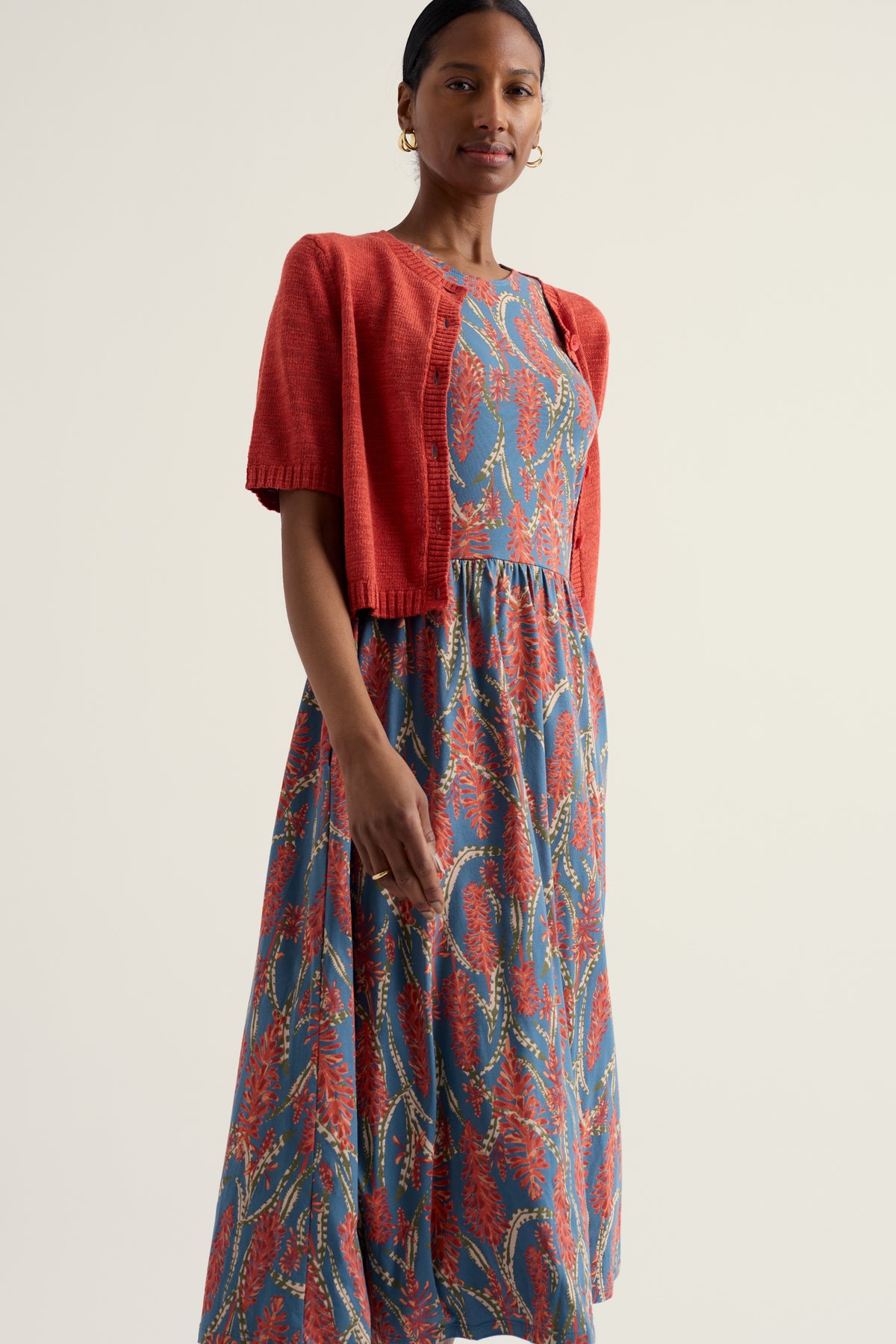 Porthmeor Wave Dress in GOTS-Certified Organic Cotton Jersey