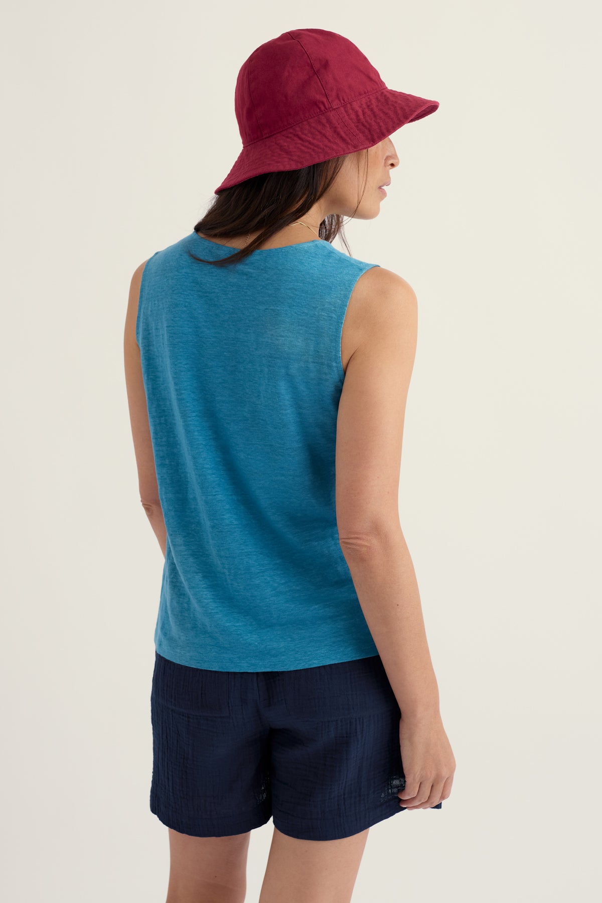 Carn Glaze Linen Button-Through Vest