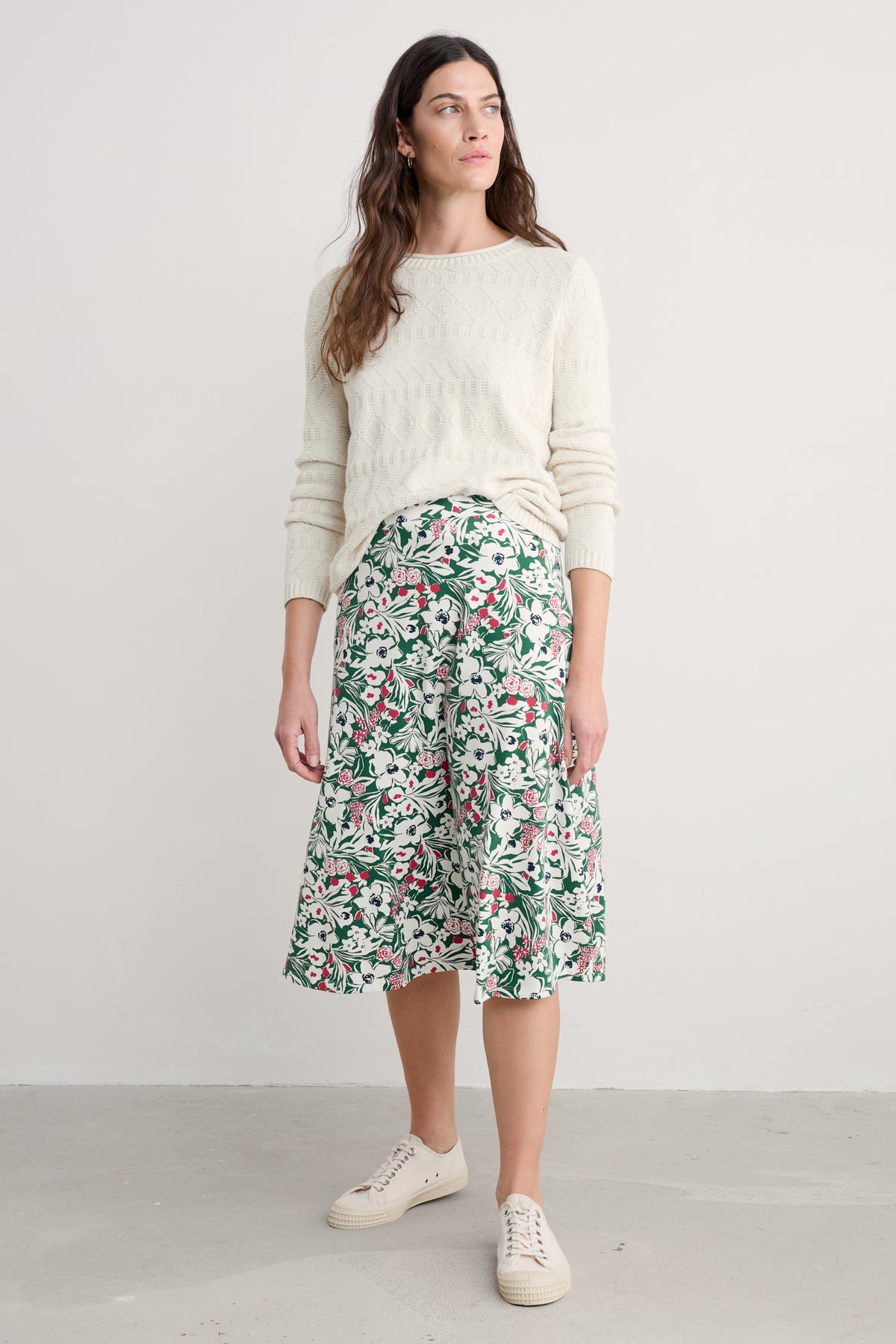 Rose A-Line Calf Length Skirt