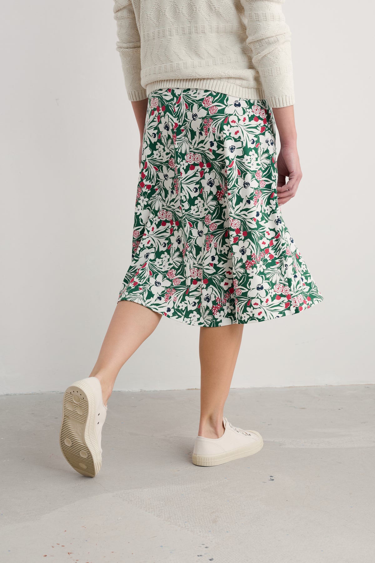 Rose A-Line Calf Length Skirt