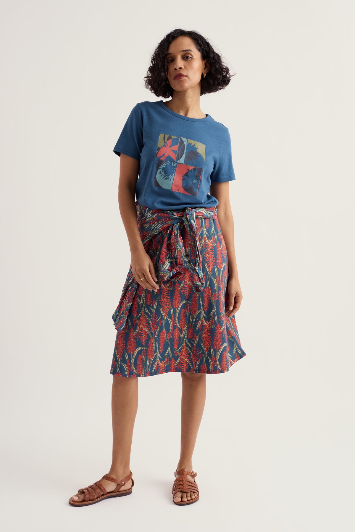 Rose A-Line Knee Length Skirt