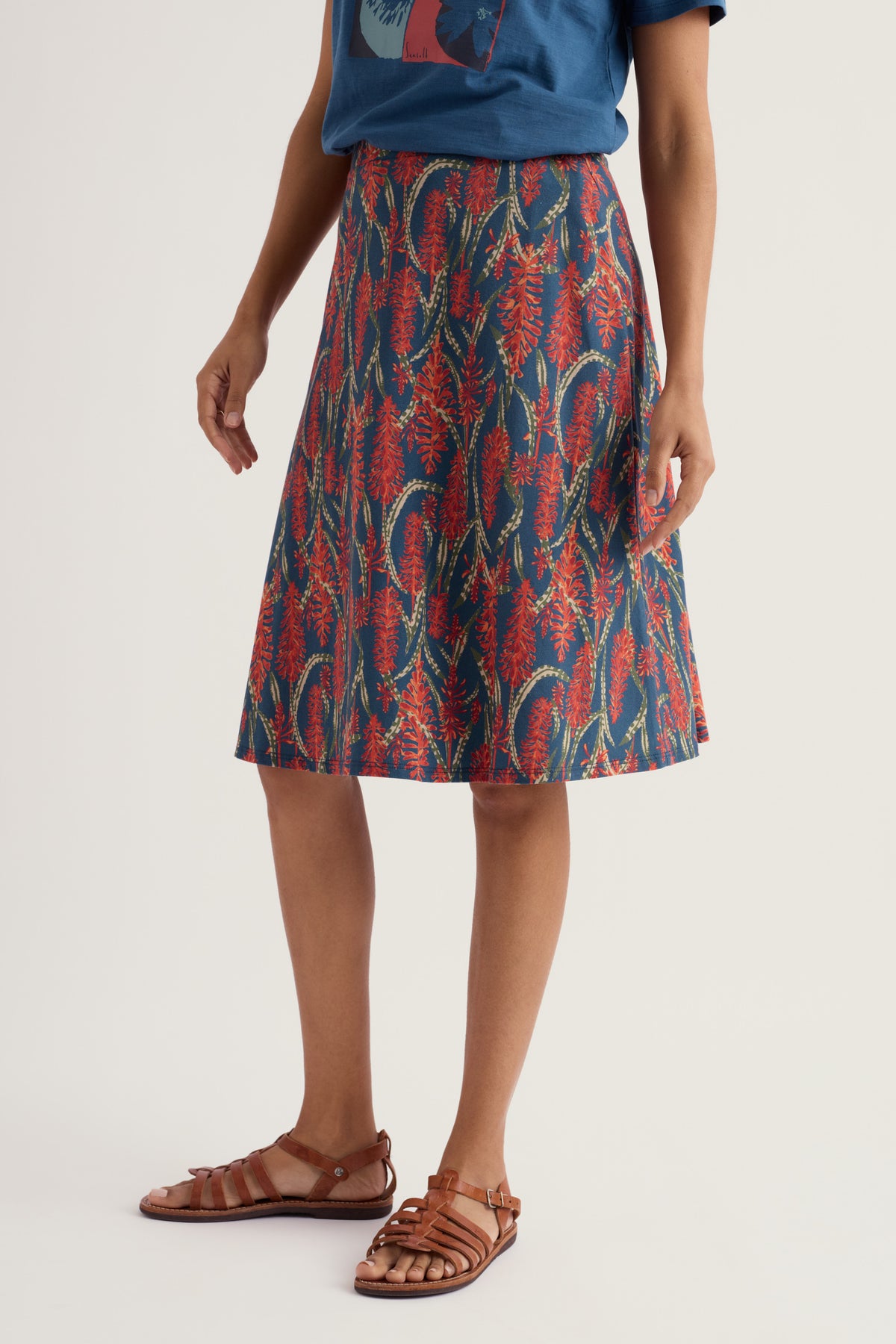 Rose A-Line Knee Length Skirt