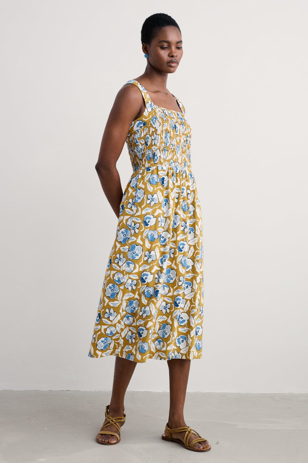 Summer Buoy Jersey Smocked Dress