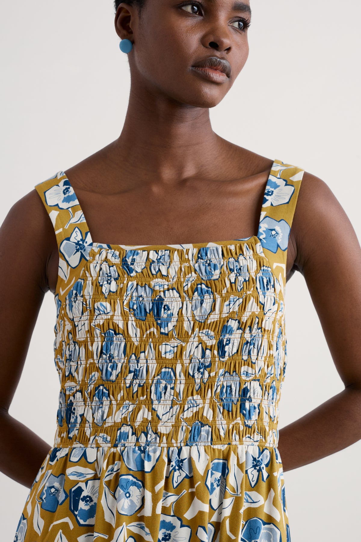 Summer Buoy Jersey Smocked Dress