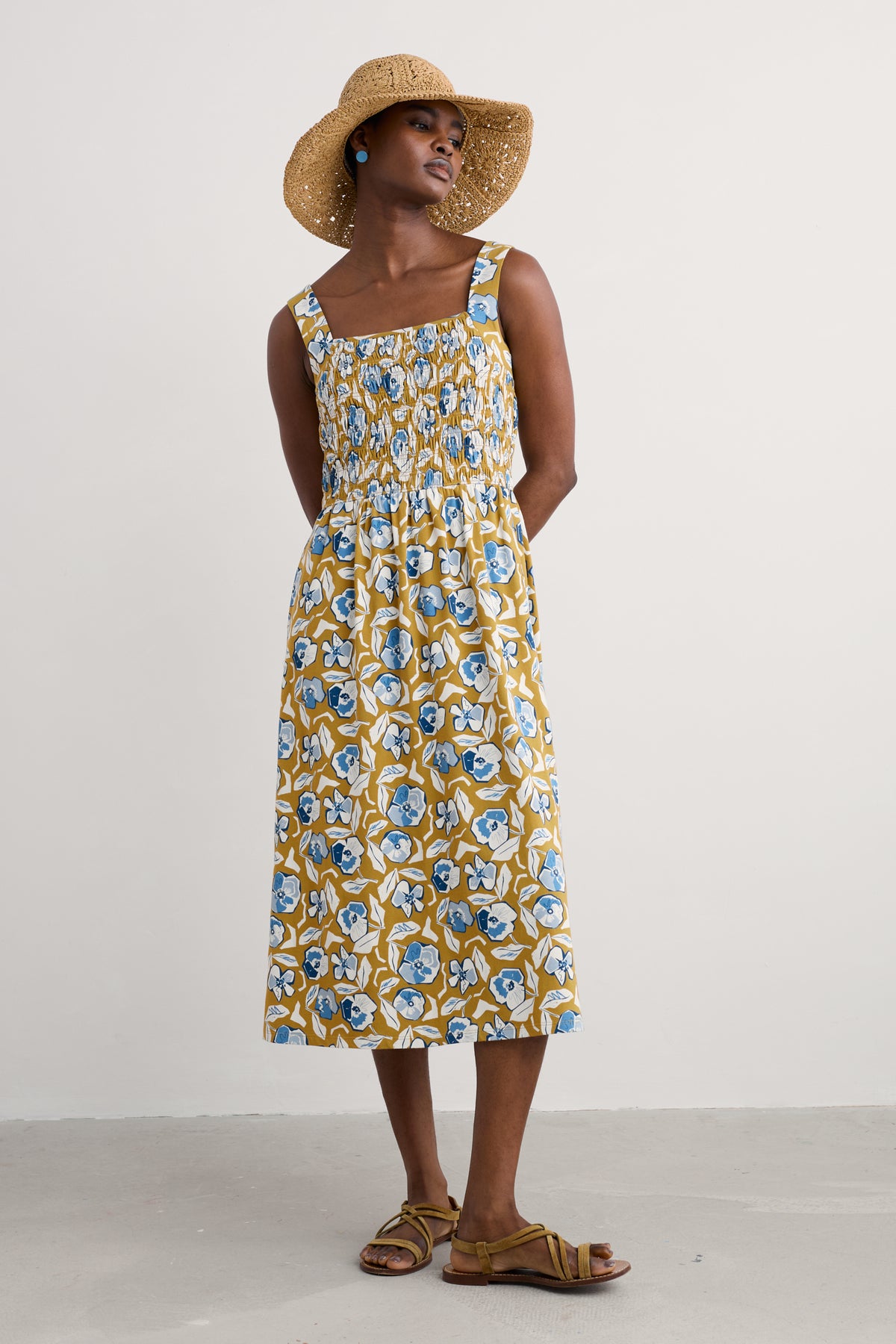 Summer Buoy Jersey Smocked Dress