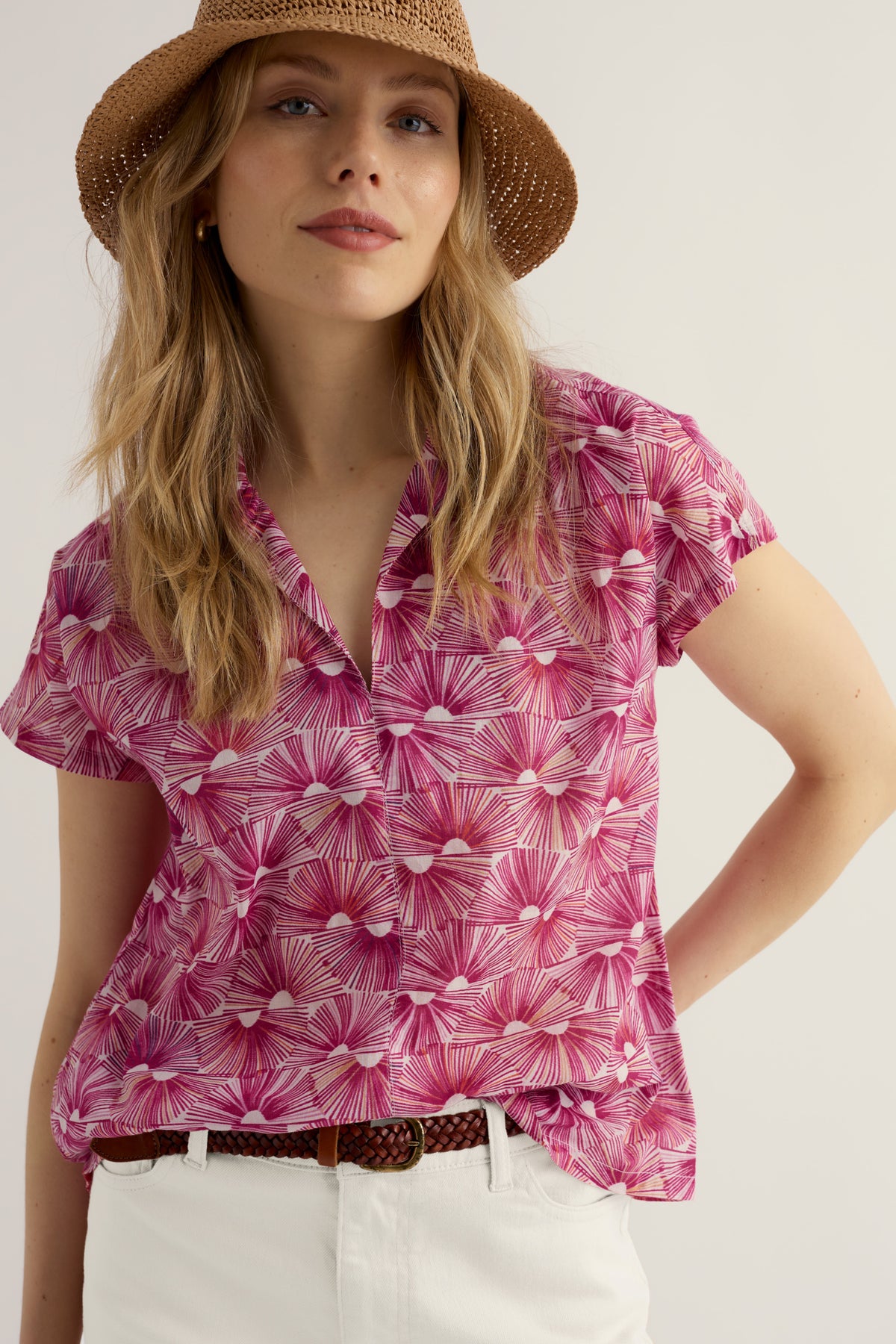Deep Lane Short Sleeve Shirt in GOTS-Certified Organic Cotton