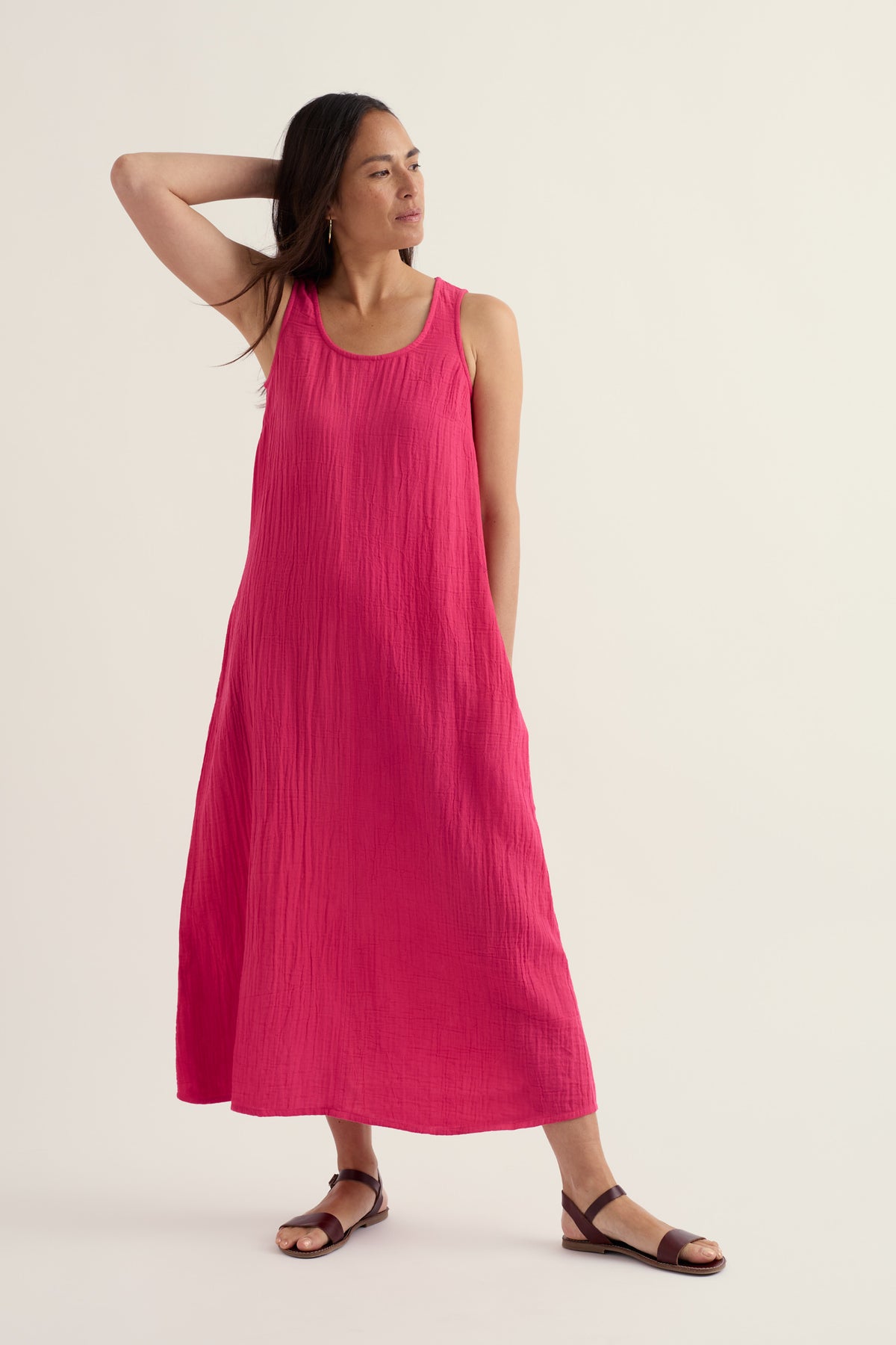 Helleborine Above-Ankle Dress in GOTS-Certified Organic Cotton