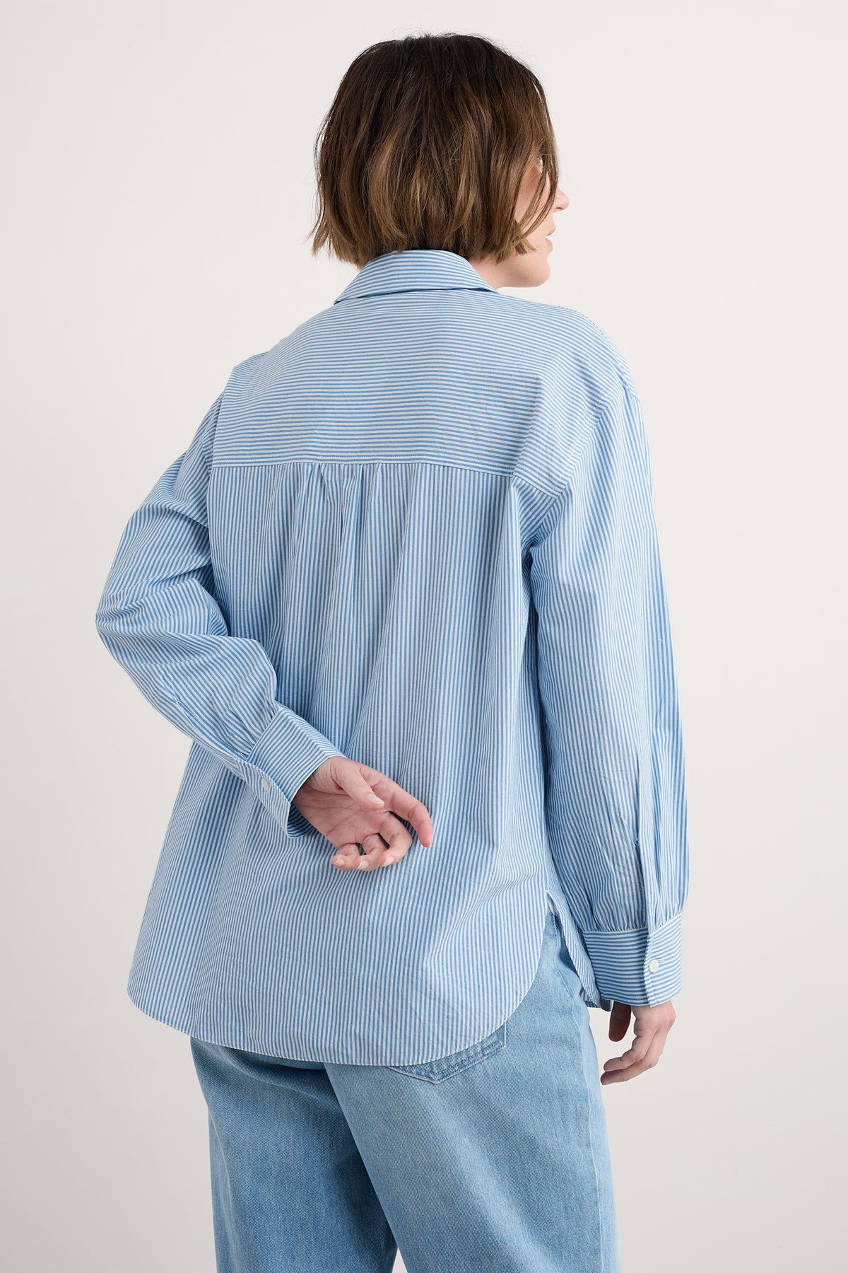Sea Path Oversized Poplin Shirt