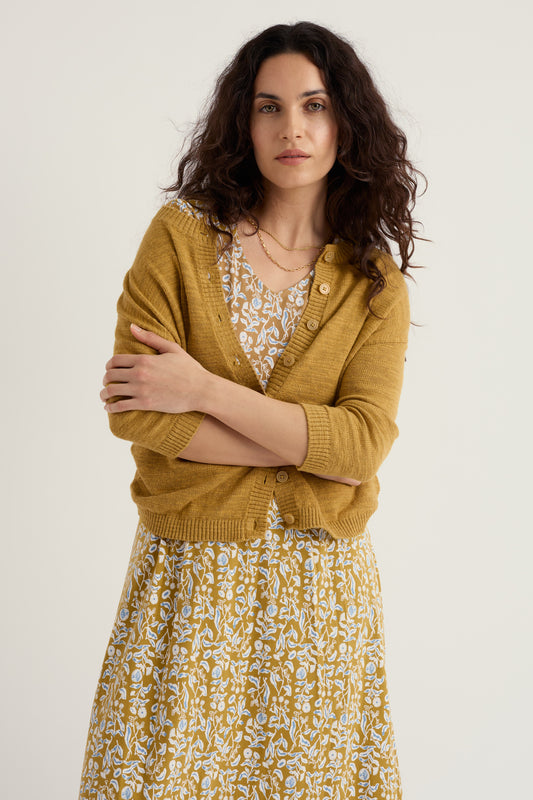 Pentire Steps Linen & Organic Cotton Cardigan