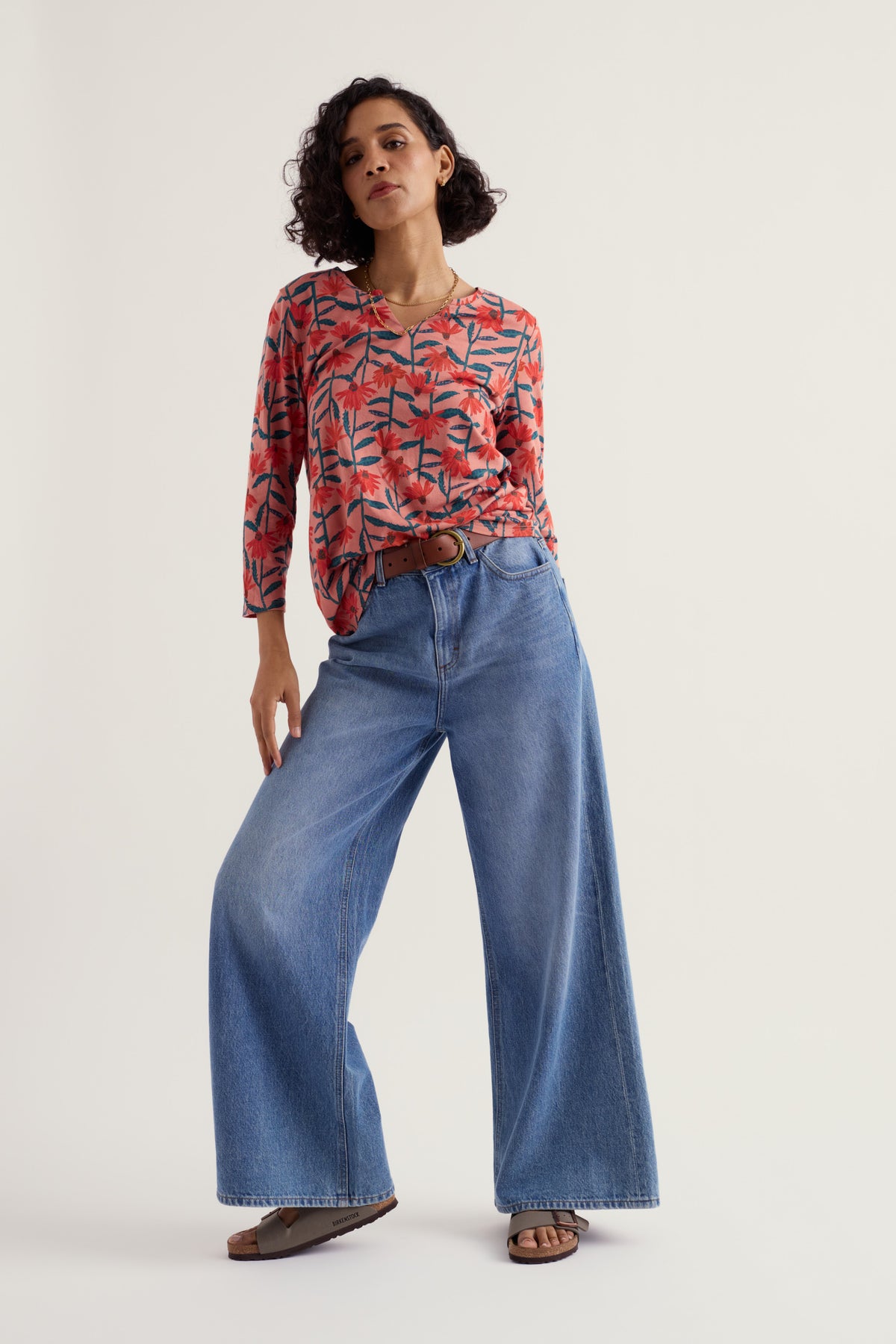 Kellow 3/4 Sleeve Jersey Top