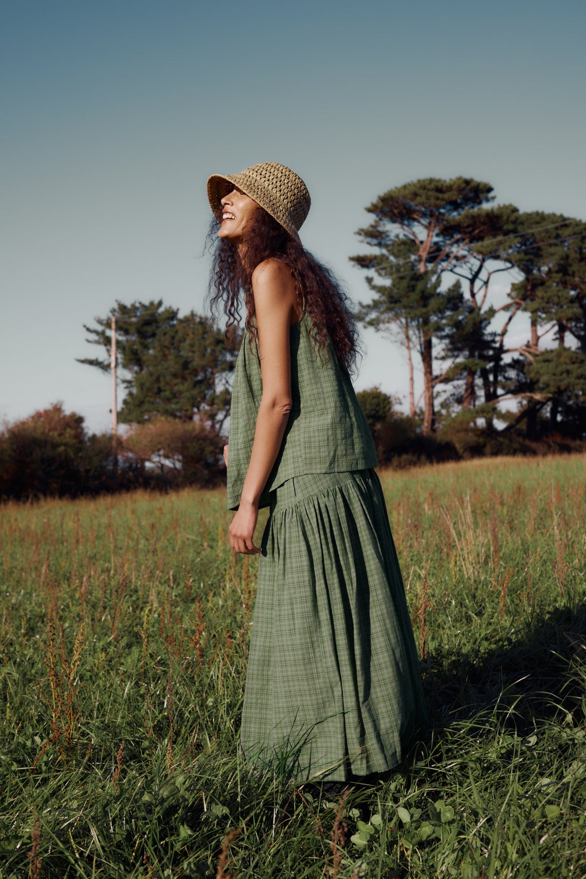 Purslane Tiered Midi Skirt