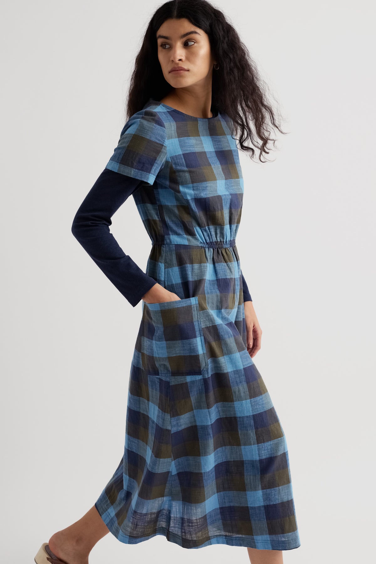 Haneth Waisted Midi Dress