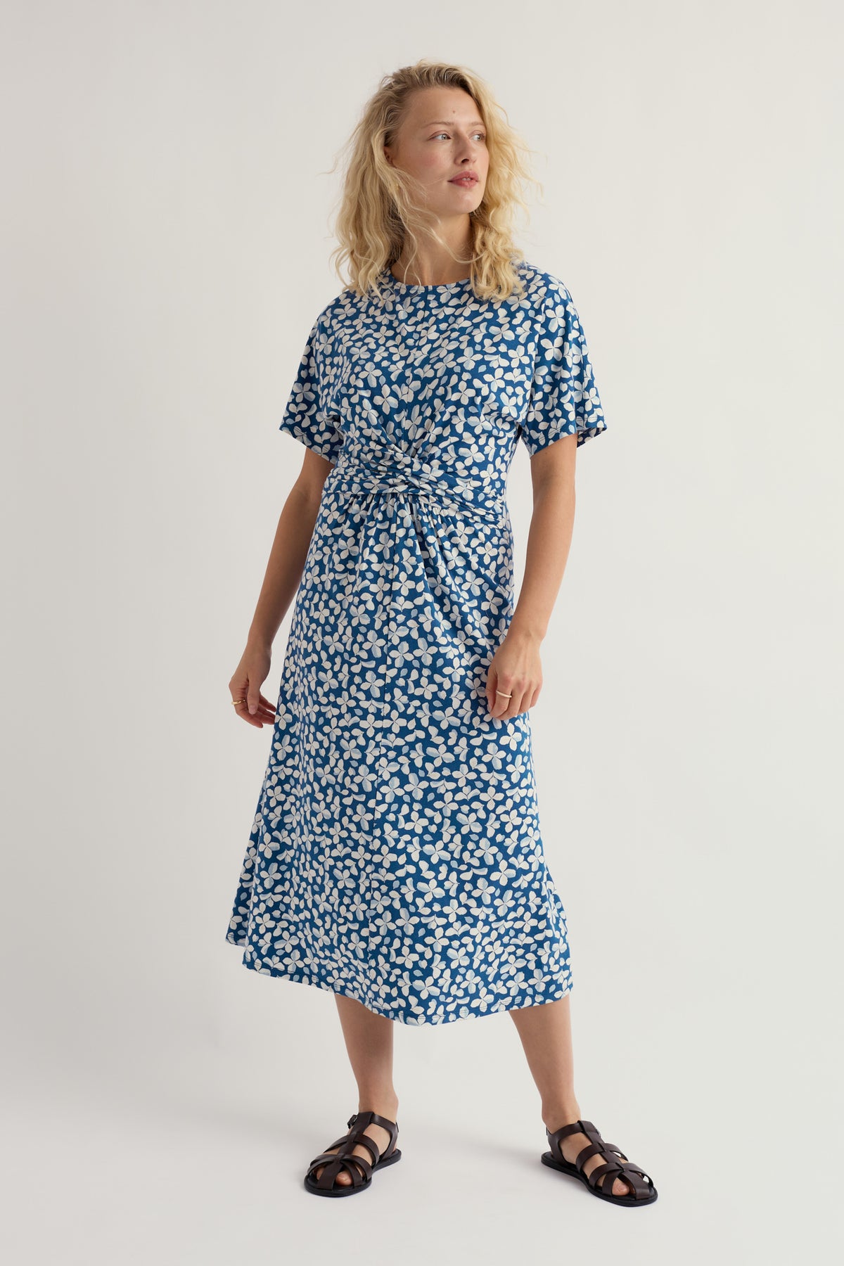 Water Mint Jersey Midi Dress