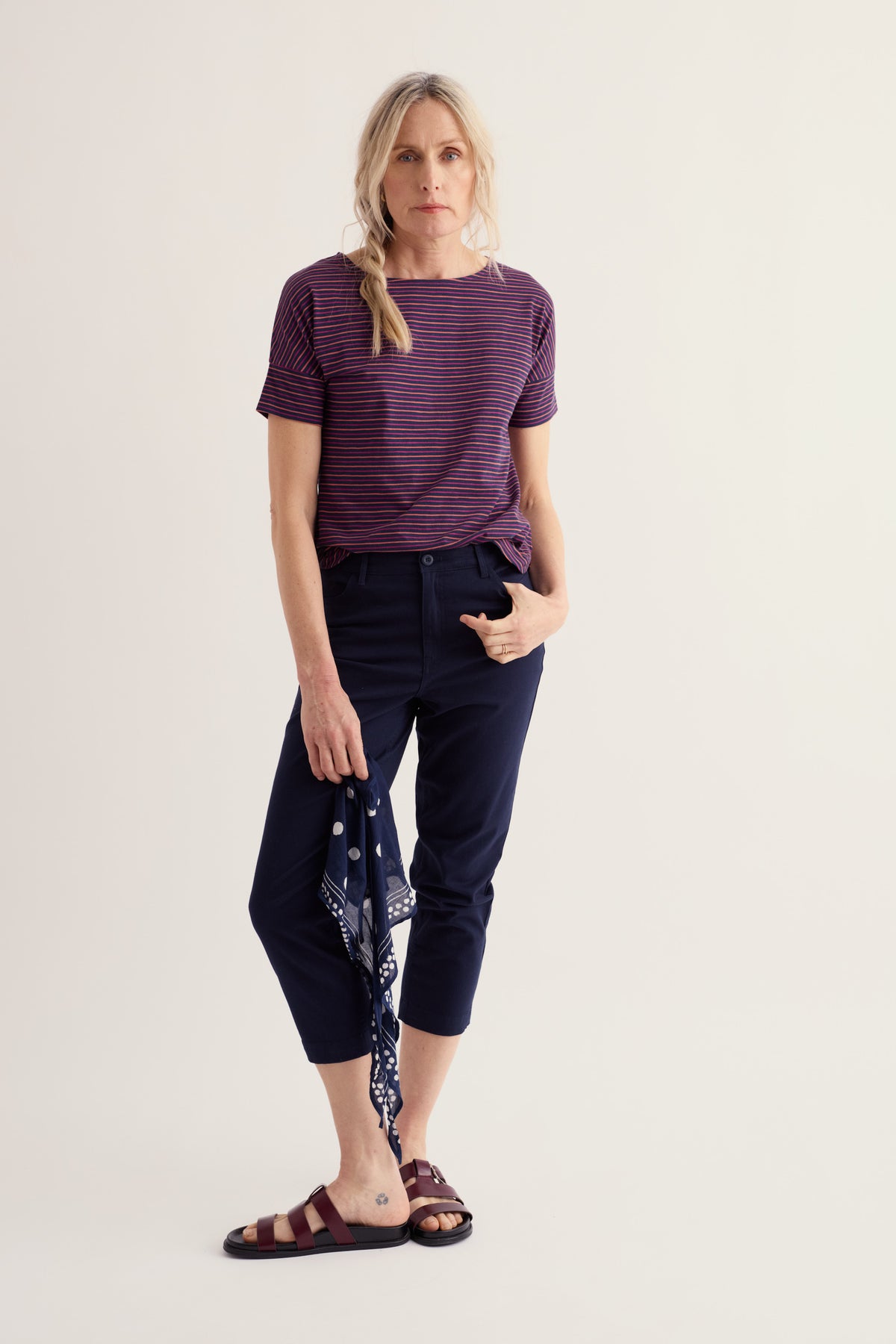 Bryher View Stripe T-Shirt in GOTS Organic Cotton