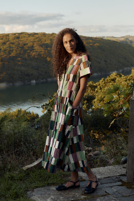 Fowen Shirt-Style Midi Dress