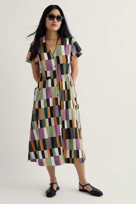 Fowen Shirt-Style Midi Dress