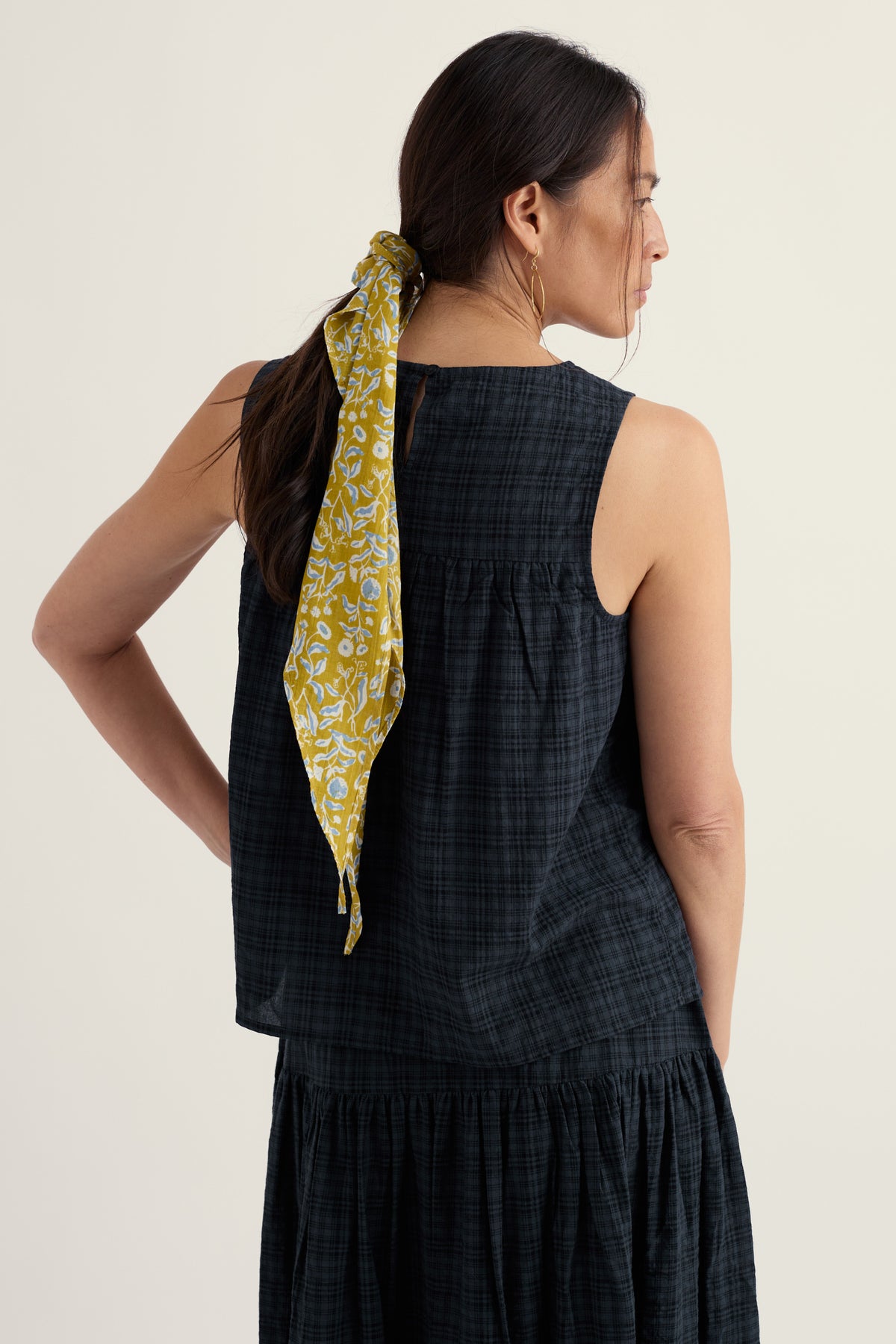 Exhibition Vest with Gathered Detail