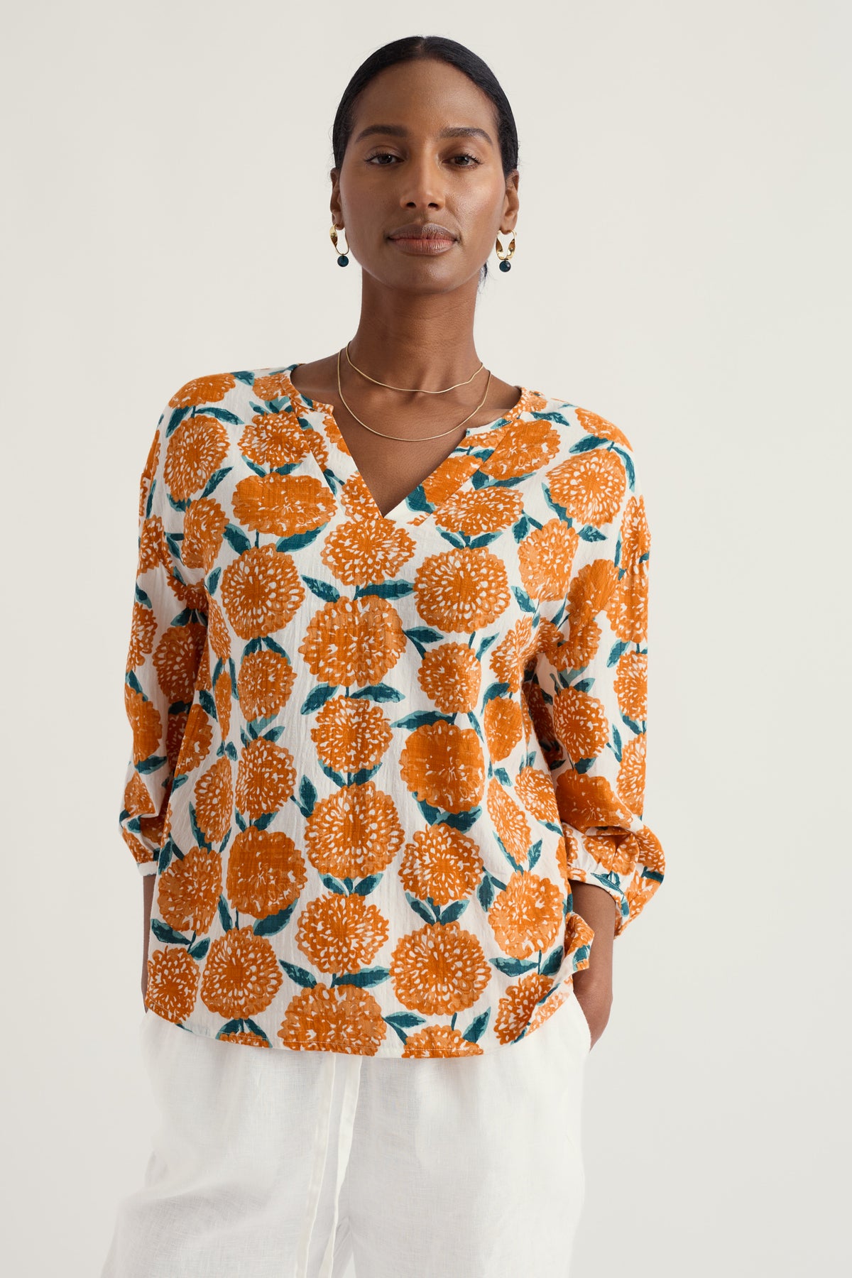 Streamlet Swing-Shape Top in Organic Cotton