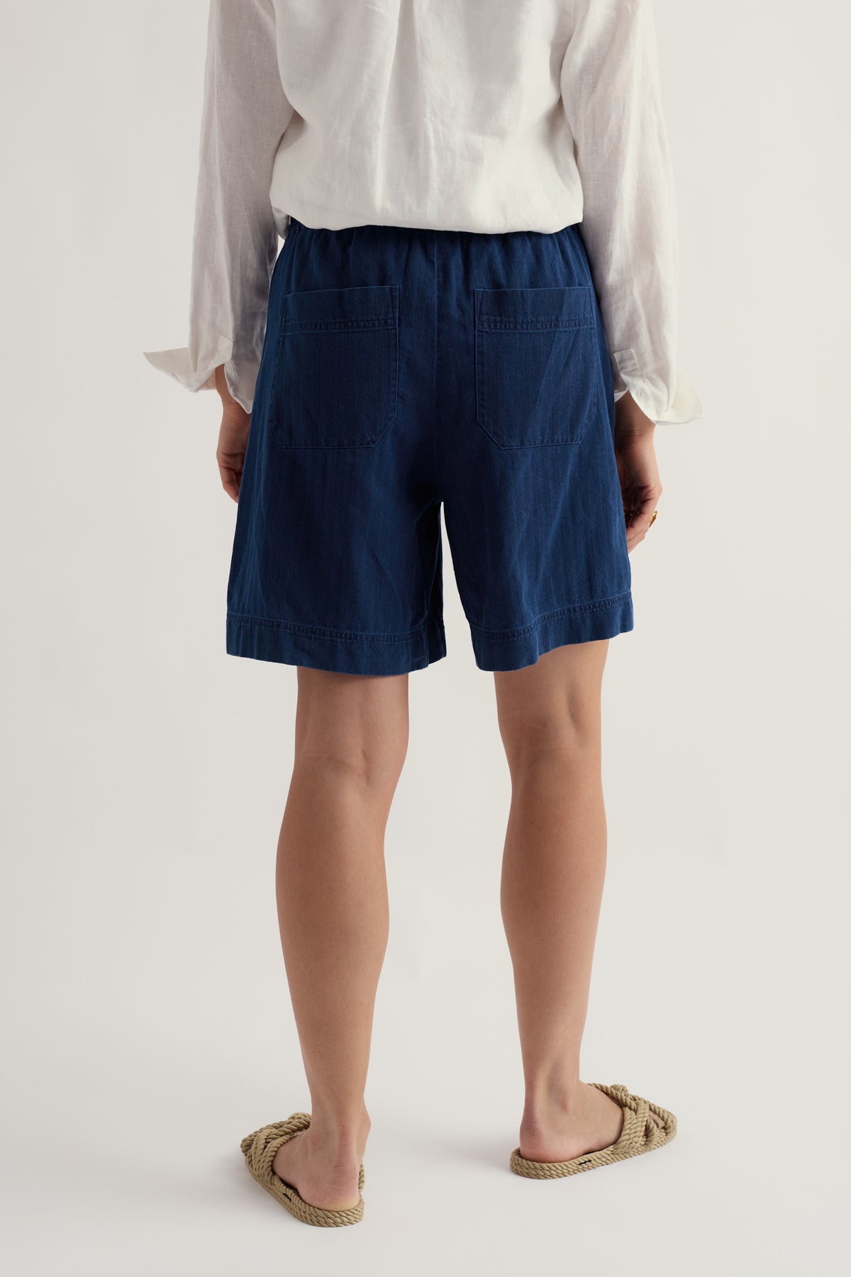 Eskelli Wide Leg Denim Shorts