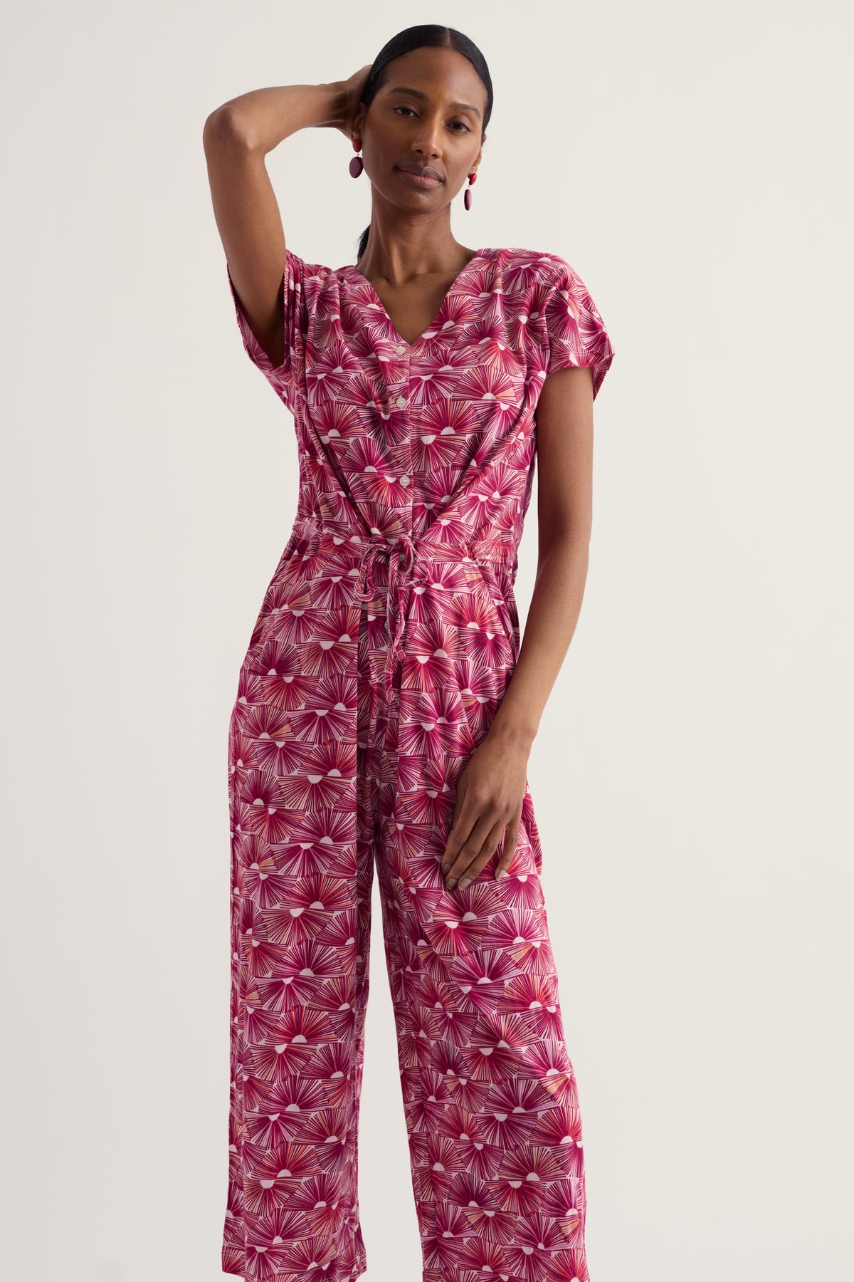 Rose Trellis Wide Leg Jumpsuit