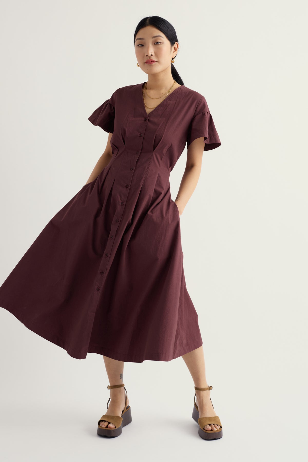 Kerthen Woods Poplin Midi Dress