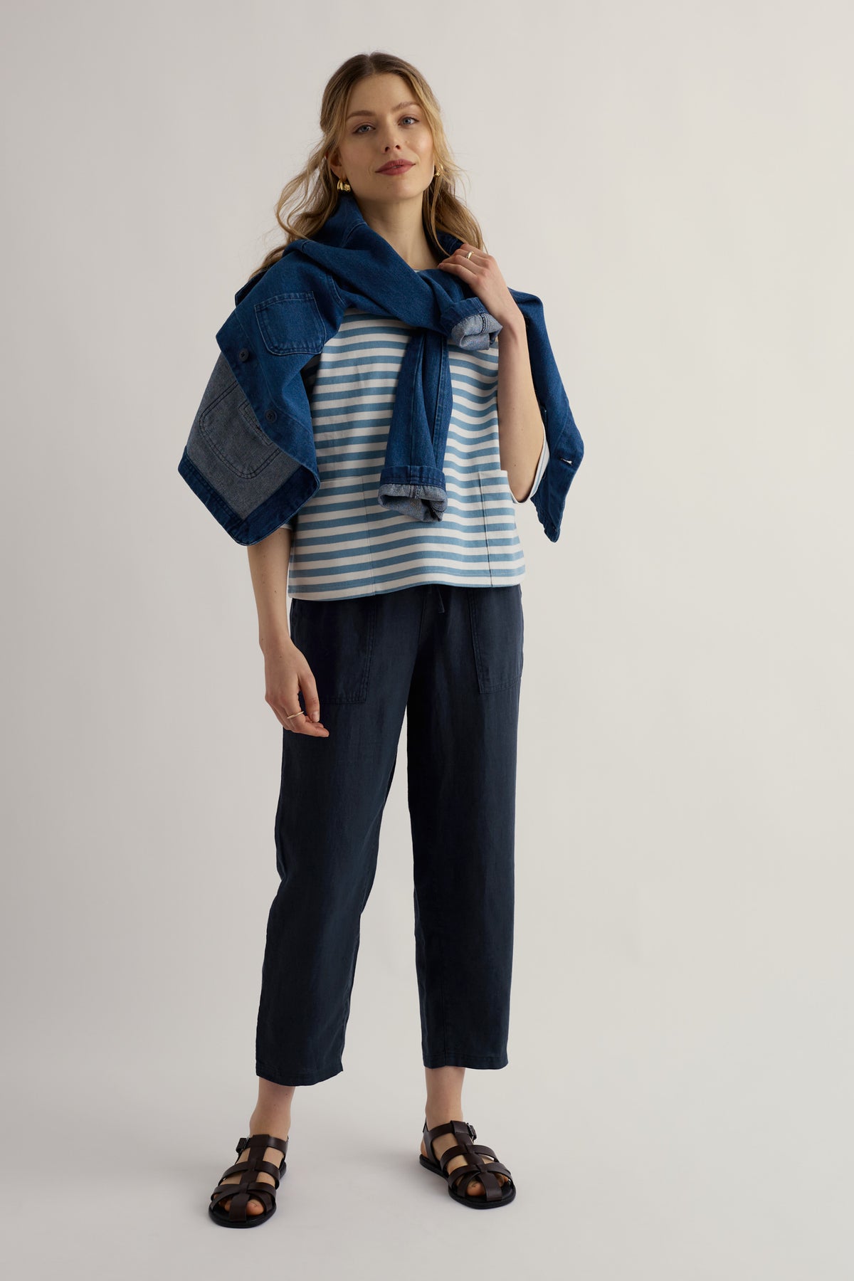 Sholl Tapered Linen Trousers