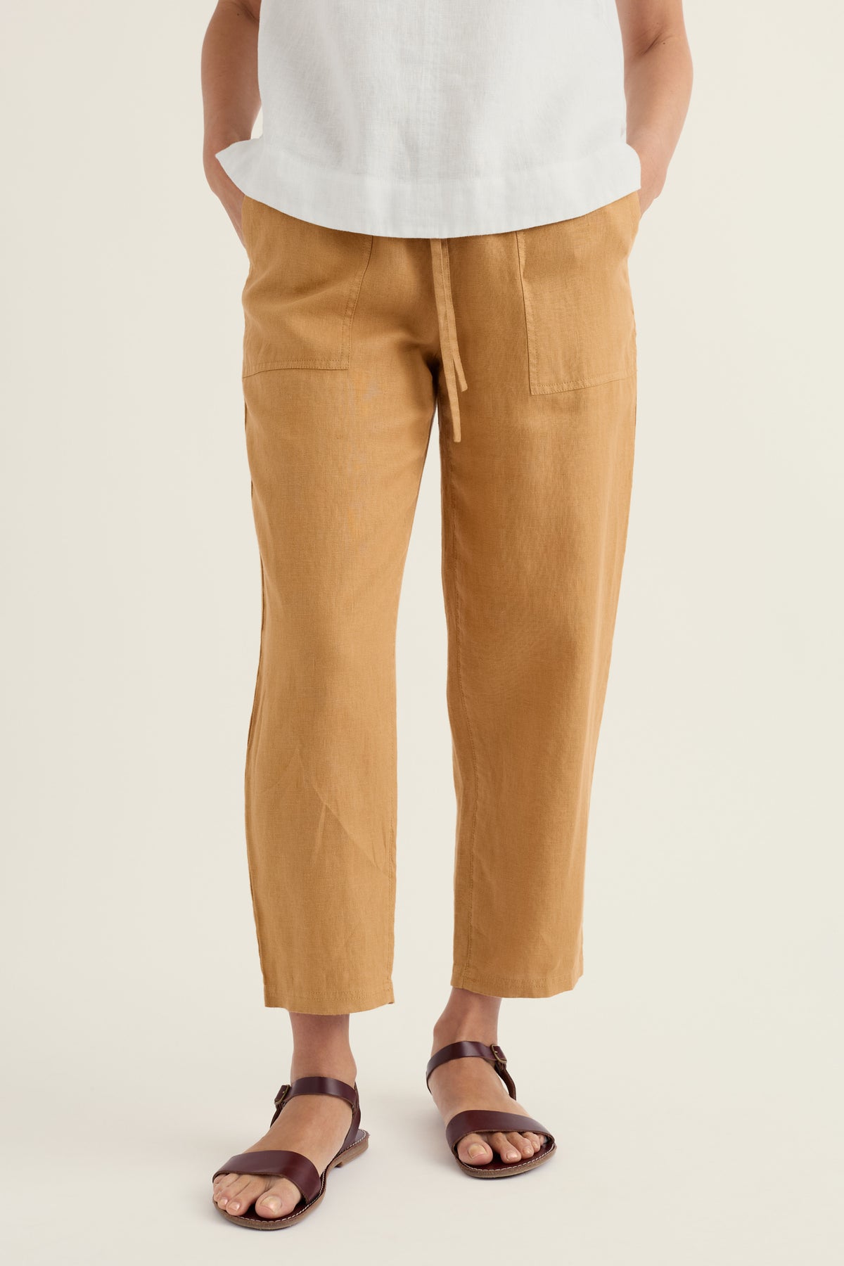 Sholl Tapered Linen Trousers
