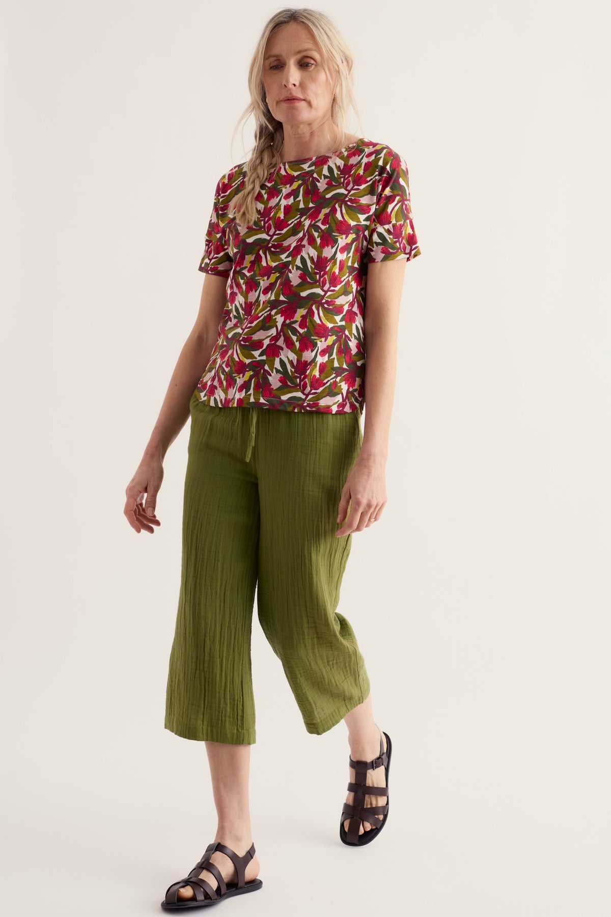 Tide Flow Wide Leg Organic Cotton Crops