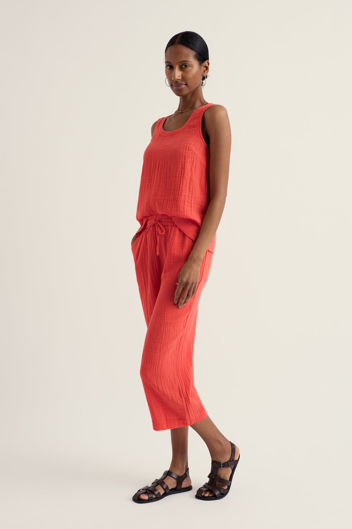 Tide Flow Wide Leg Organic Cotton Crops