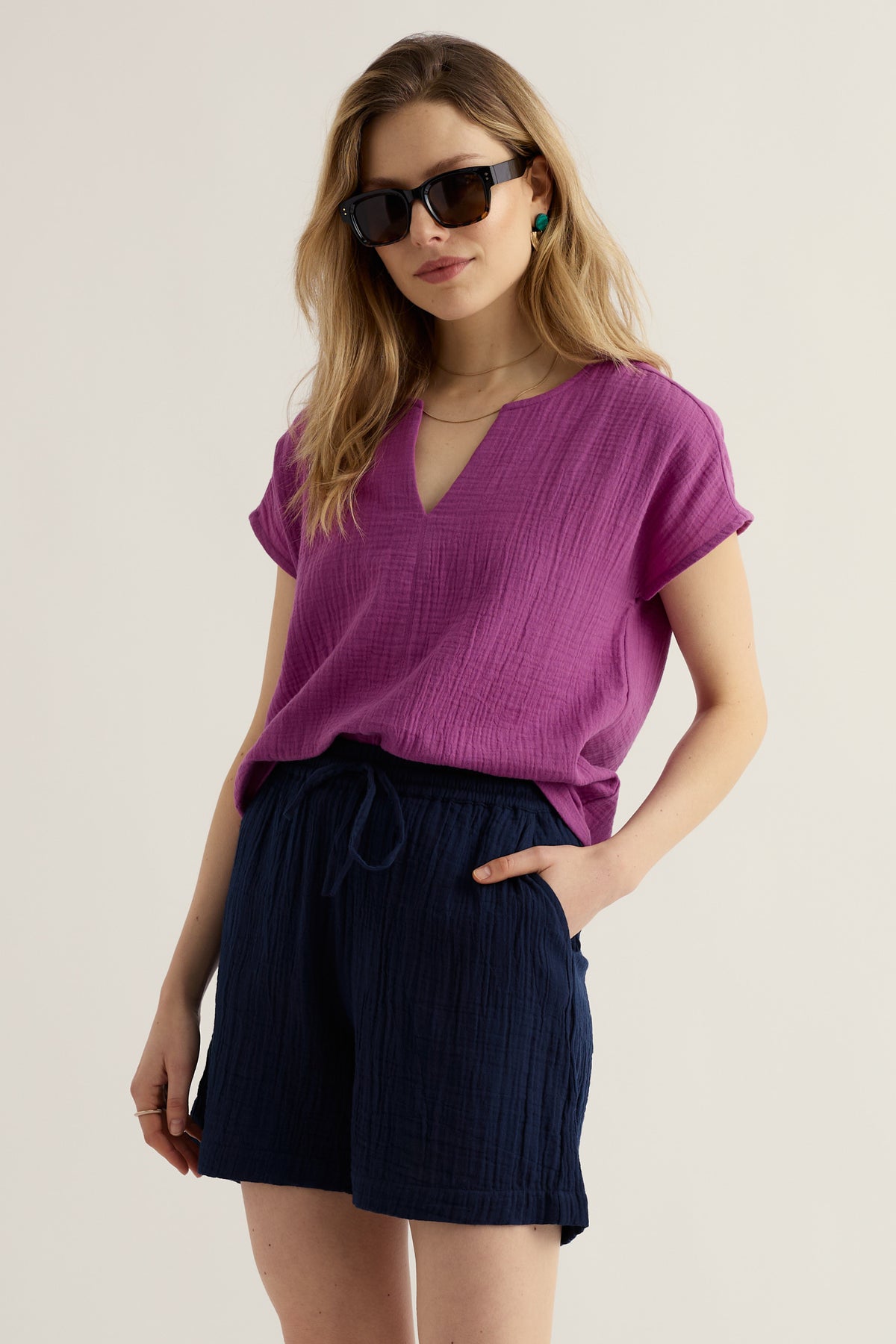 Tide Flow Wide Leg Double Gauze Shorts