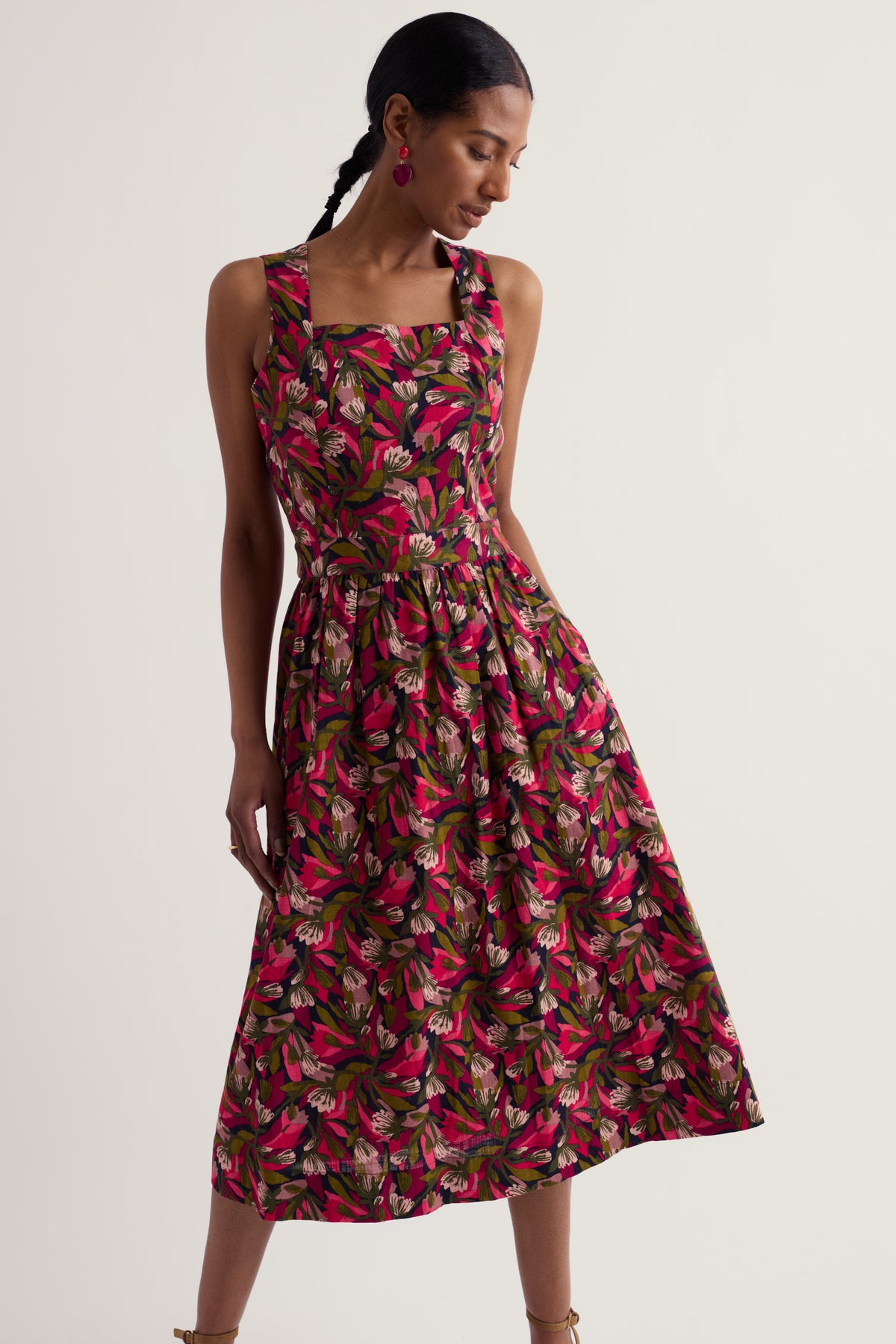 Fox Cove Midi Dress in GOTS-Certified Organic Cotton