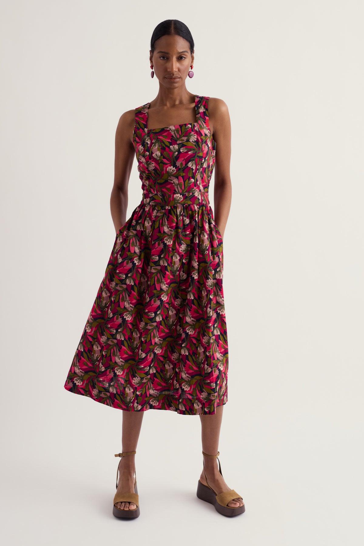 Fox Cove Midi Dress in GOTS-Certified Organic Cotton