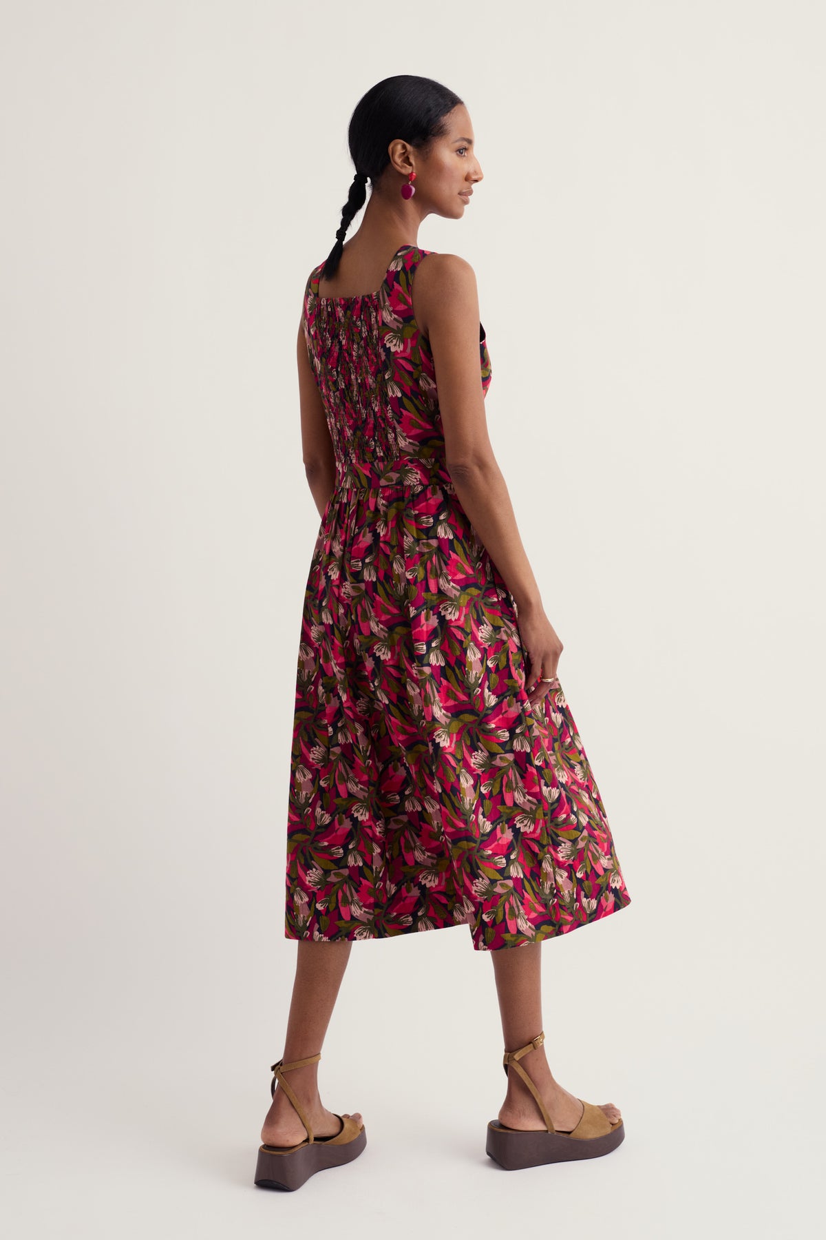 Fox Cove Midi Dress in GOTS-Certified Organic Cotton