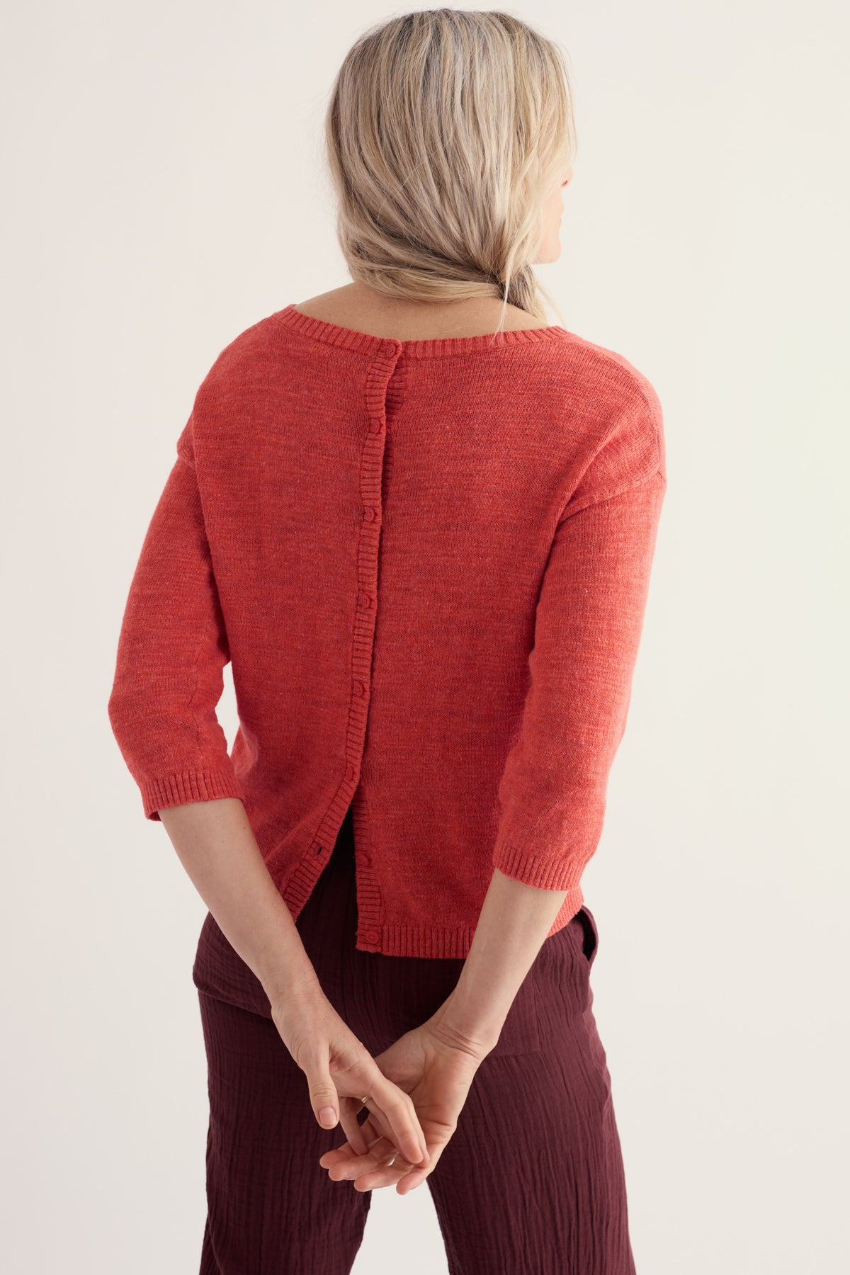 Knavock Plain Jumper Made With Linen & Organic Cotton