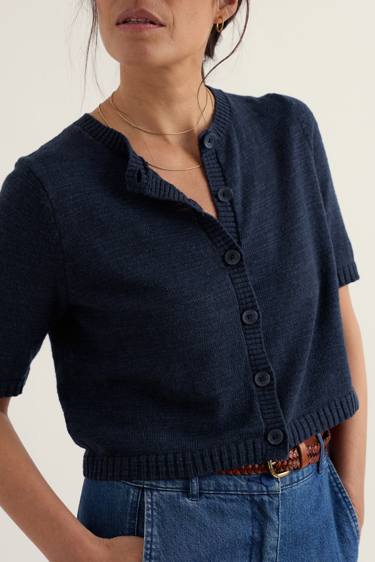 Wild Thyme Cardigan Made With Linen & Organic Cotton